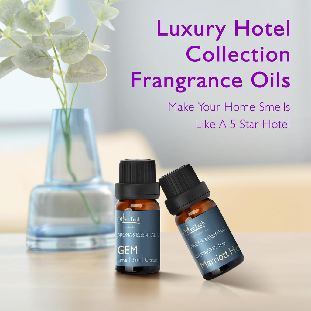 Plug in Waterless Diffuser - OliveTech Cold Air Diffusion, Hotel Collection (2x10ml Oils)