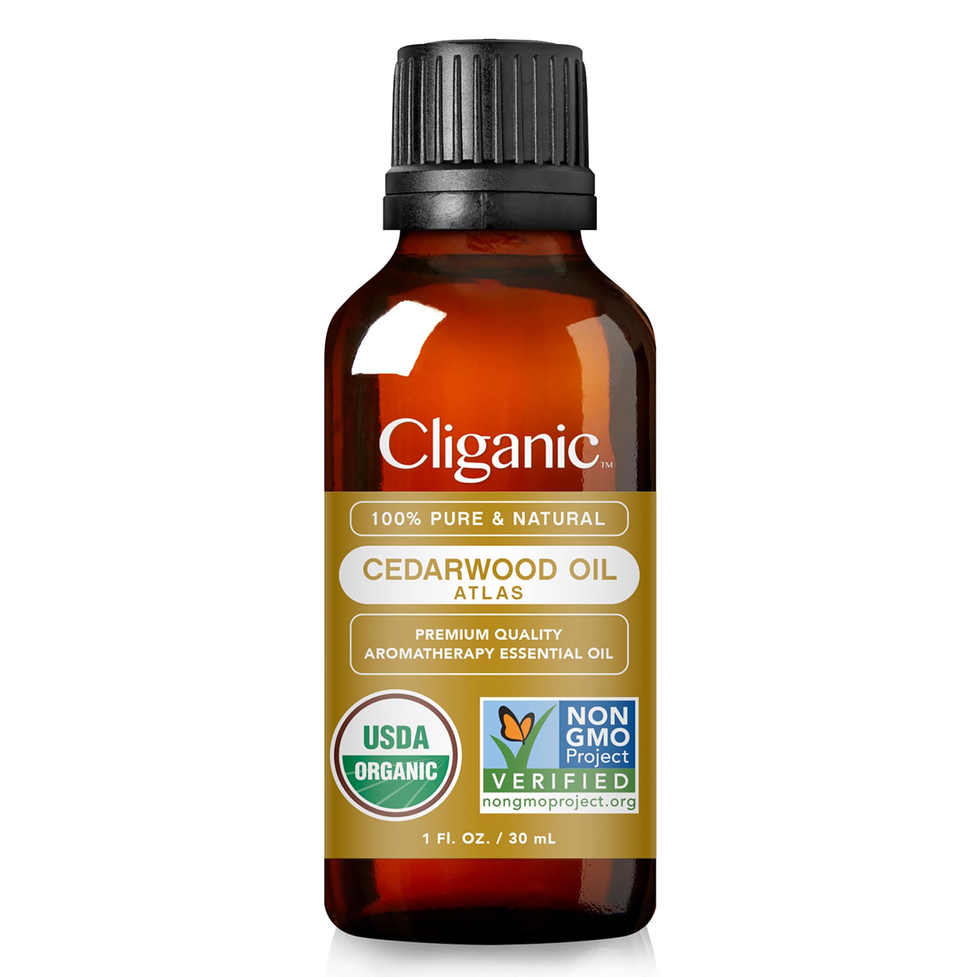 Cliganic Organic Cedarwood Essential Oil – 100% Pure, Undiluted & Non-GMO