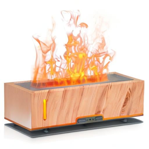 Diffuserlove Flame Diffuser 200ml - Realistic Fire Aroma Diffuser for Bedroom
