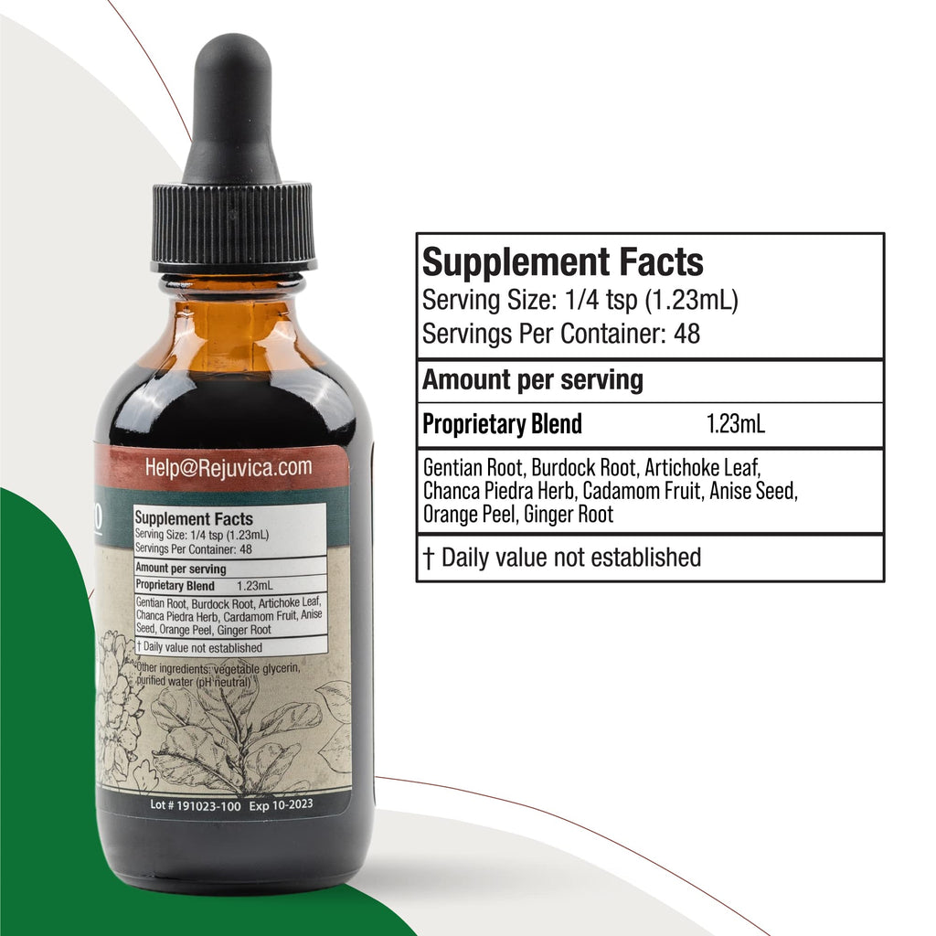DigestaPro Digestive Bitters – Liquid Formula by Rejuvica Health with Gentian, Artichoke, Burdock, Chanca Piedra & Ginger