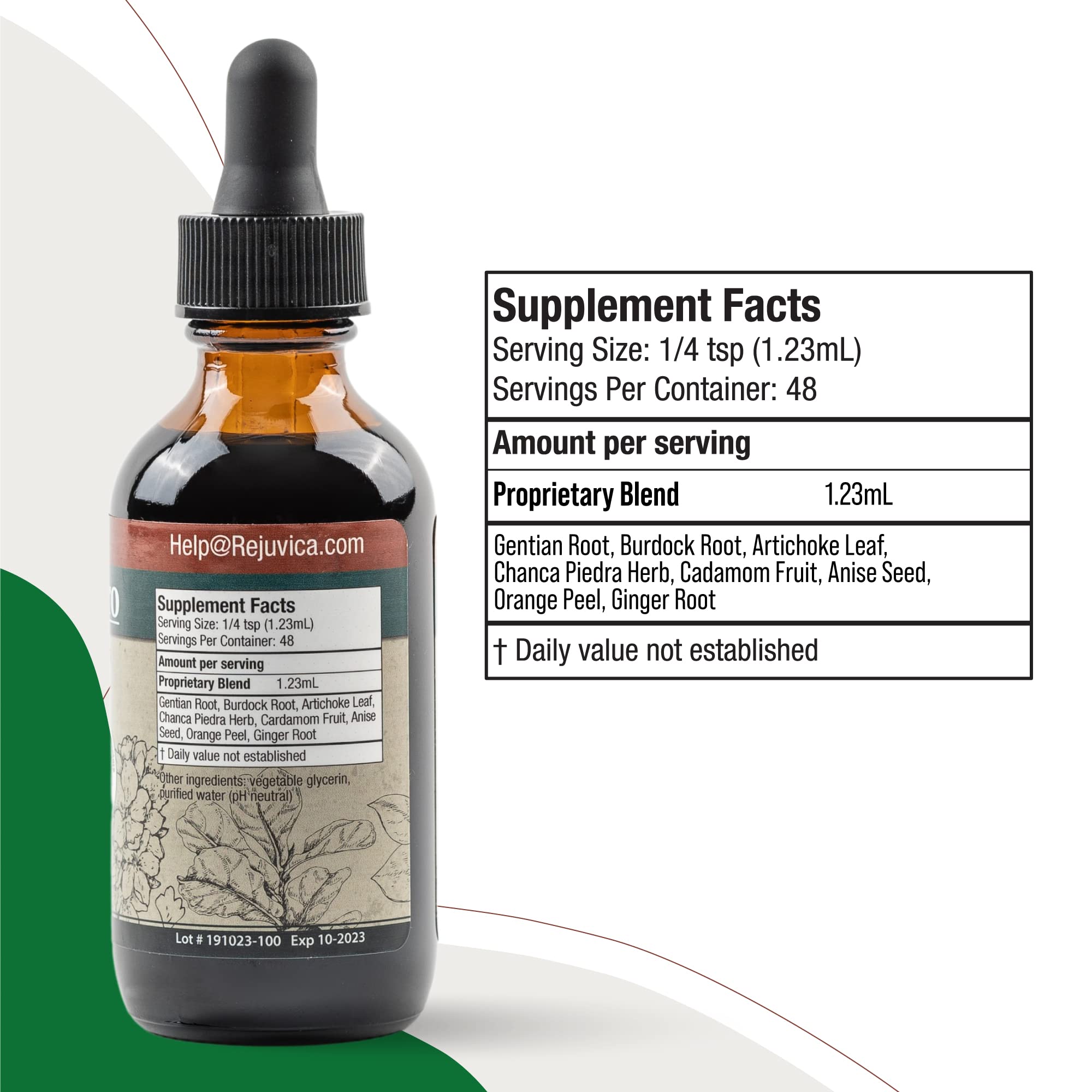 DigestaPro Digestive Bitters – Liquid Formula by Rejuvica Health with Gentian, Artichoke, Burdock, Chanca Piedra & Ginger