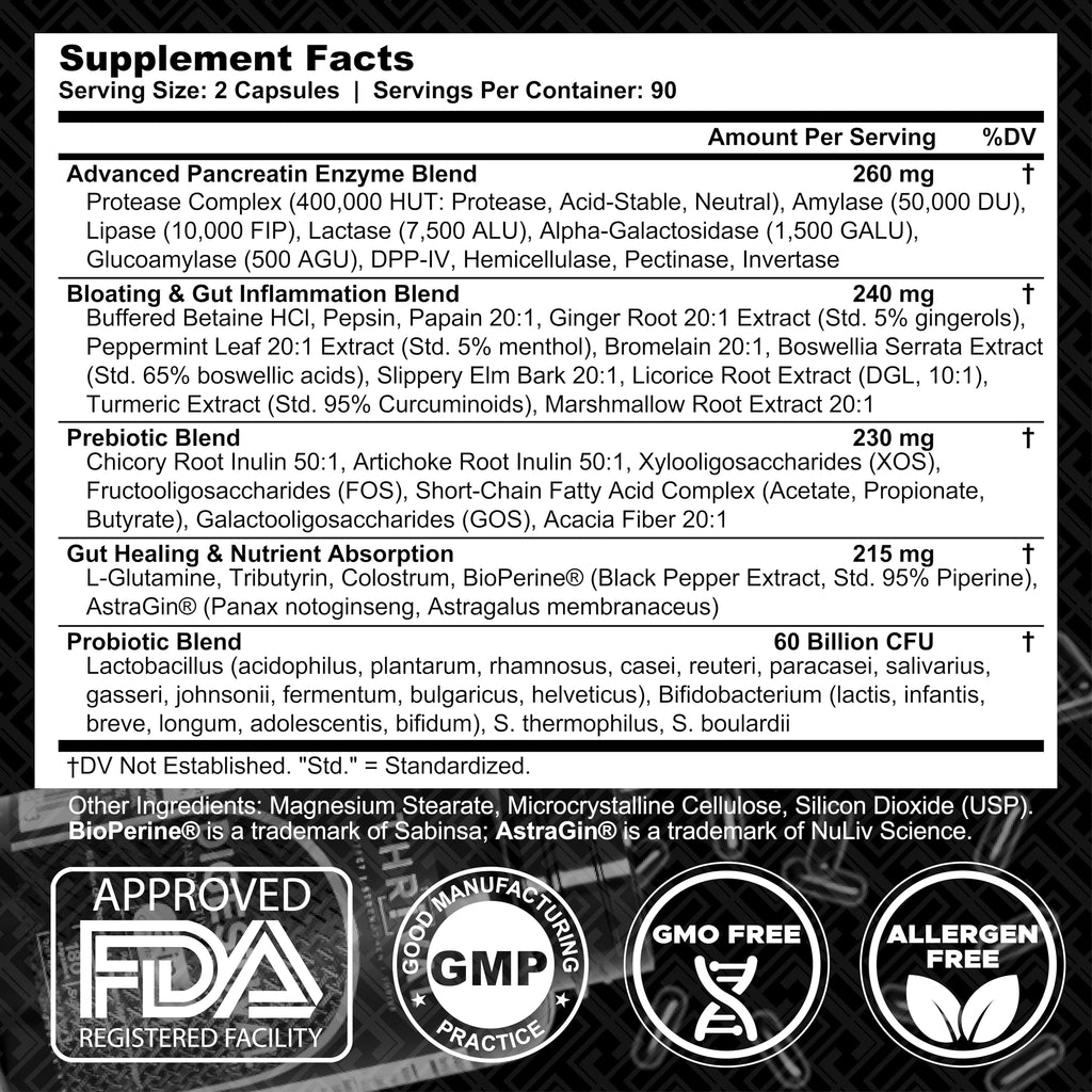 Digestival 5-in-1 Gut Health Formula – Probiotics, Enzymes, Prebiotics & Bloat Relief