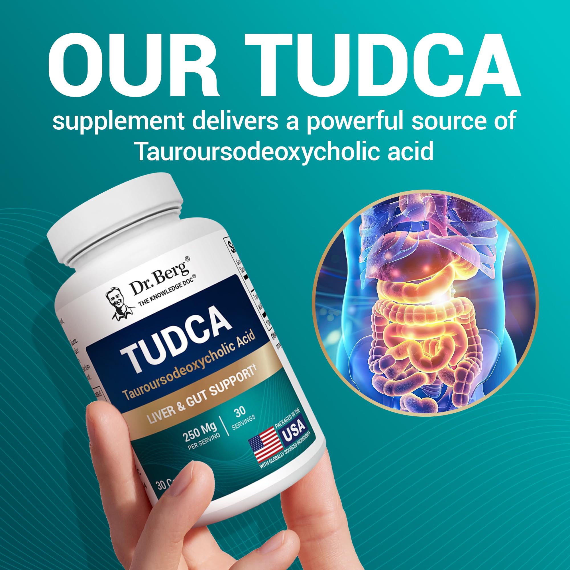Dr. Berg TUDCA Supplement – Liver Health & Digestive Support (30 Capsules)