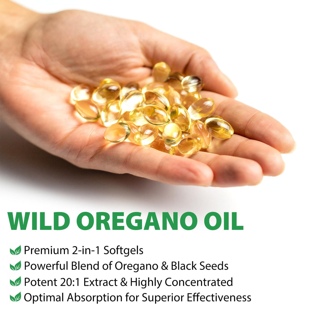 Oil of Oregano Softgel with Black Seed Oil – Immune Support