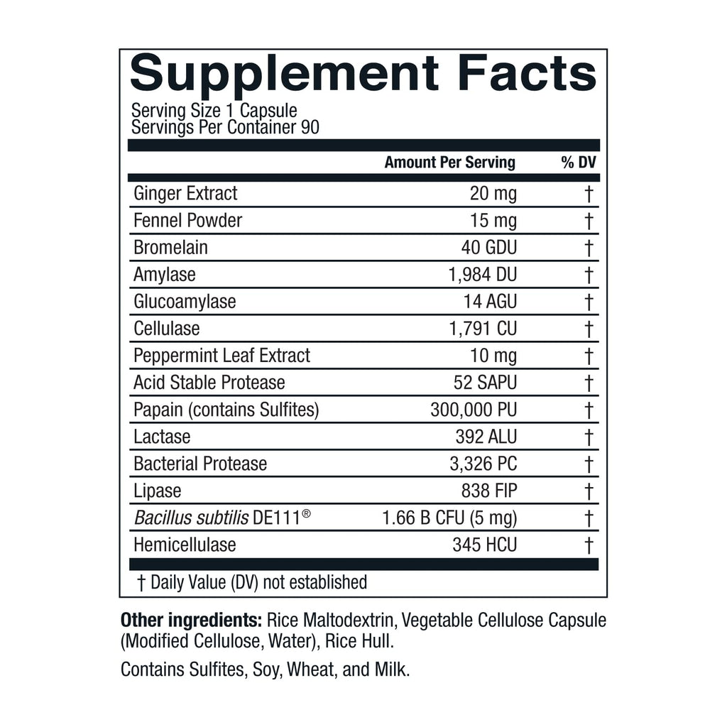 Live Conscious DigestWell Immediate Support - Fast-Acting Digestive Support | Broad Spectrum Enzyme, Probiotic & Herbal Formula - Decreases Everyday Gas & Bloating - 90 Capsules