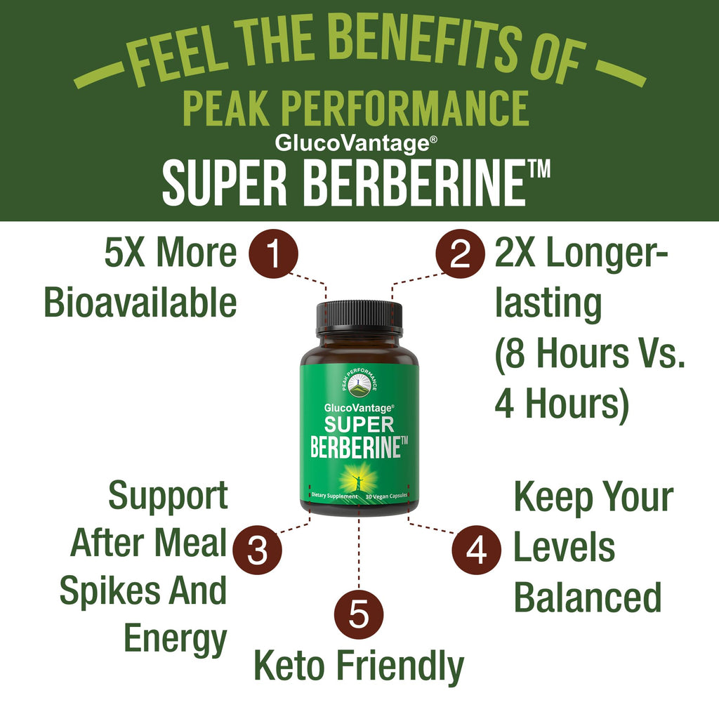 GlucoVantage Dihydroberberine 200mg – 5X More Bioavailable Berberine (Keto, Vegan)