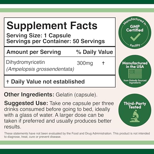 Double Wood DHM Depot – Liver Support, 50 Capsules (300 mg each) Pack of 2 – Non-GMO & Gluten Free