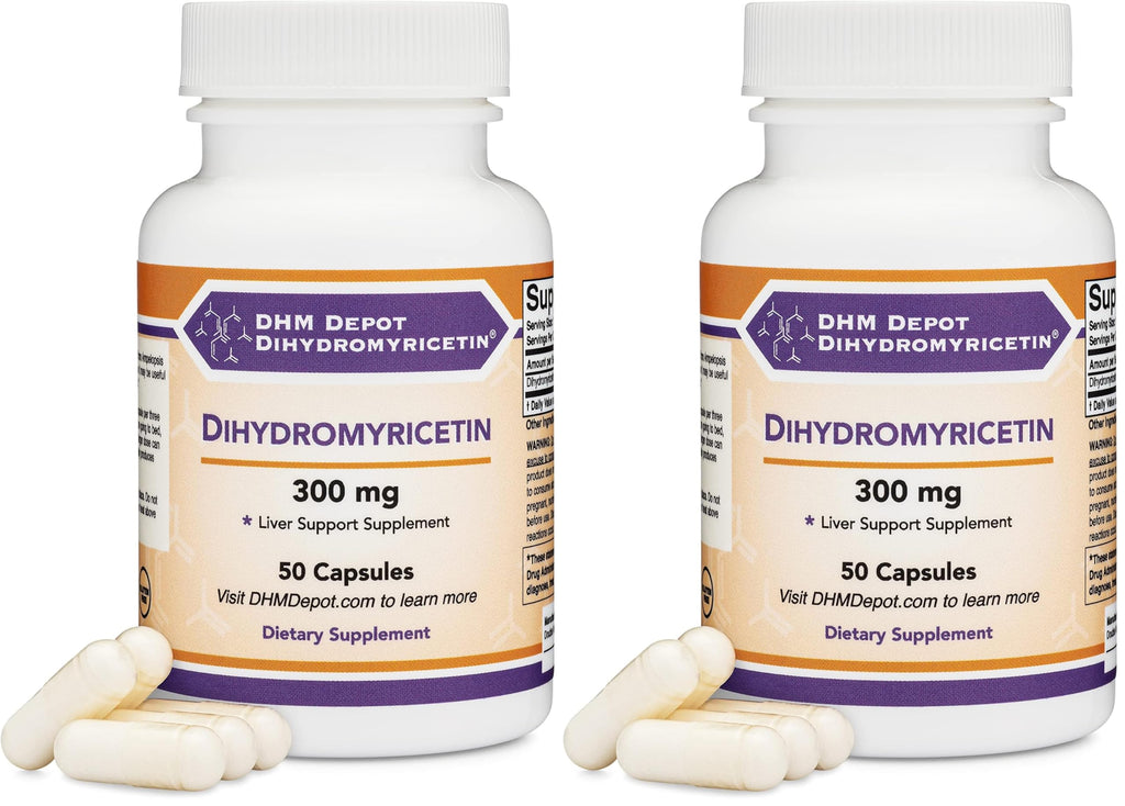 Double Wood DHM Depot – Liver Support, 50 Capsules (300 mg each) Pack of 2 – Non-GMO & Gluten Free