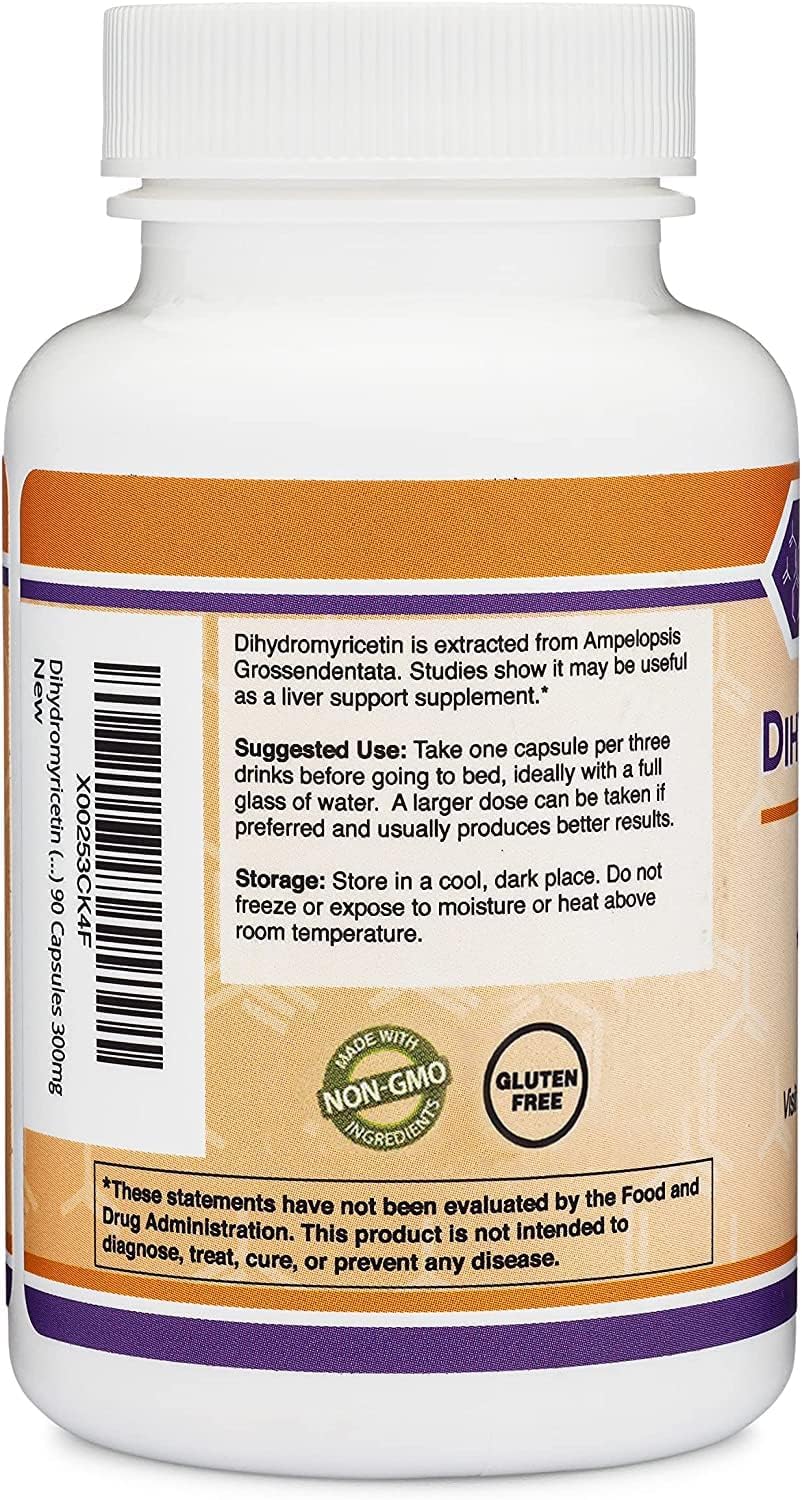 Dihydromyricetin 50 Capsules (300 mg) – Liver Support by Double Wood, Third-Party Tested