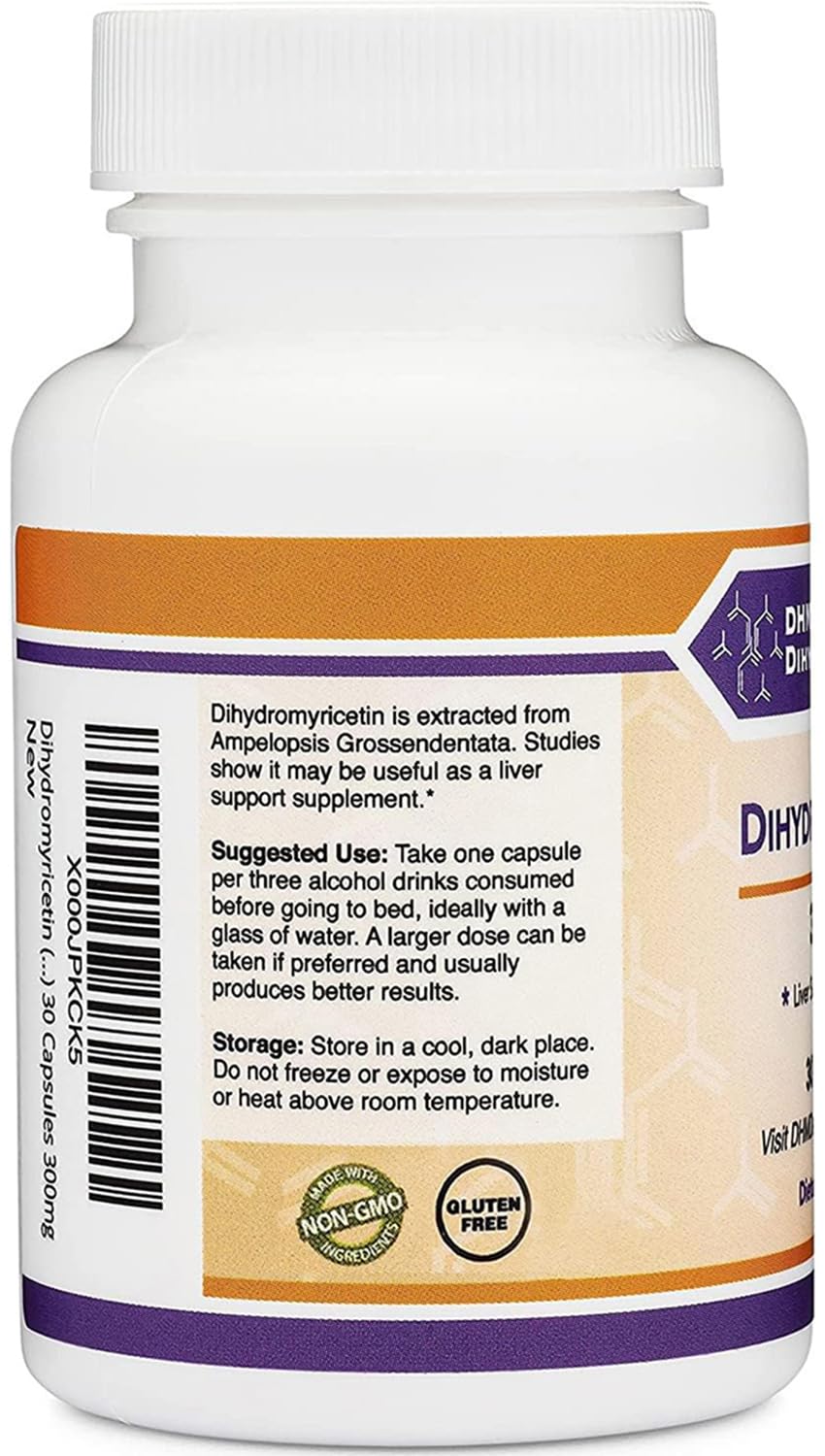 Dihydromyricetin DHM Liver Support | Hovenia Dulcis Extract 300mg - 30 Caps (Pack of 2)