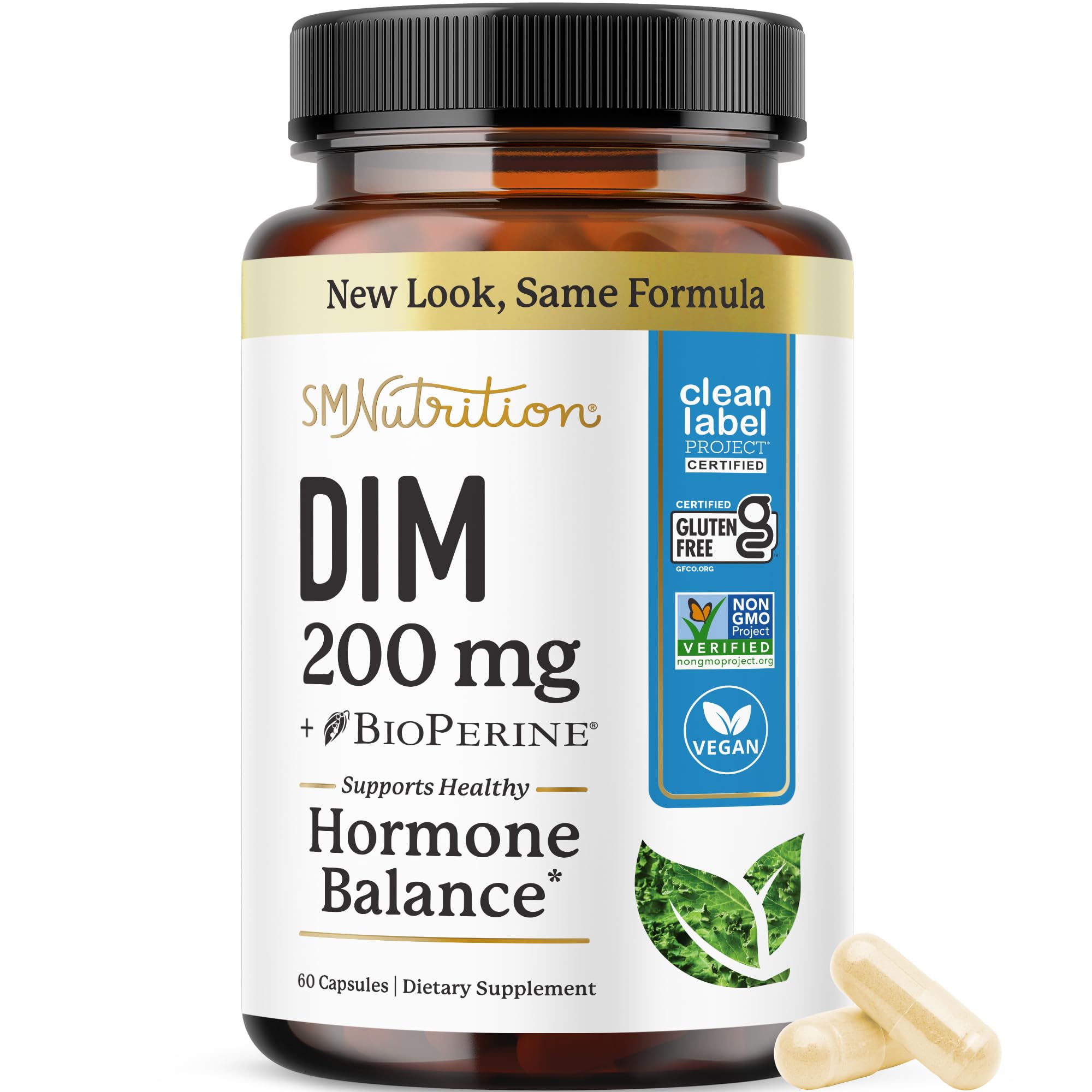 DIM 200 mg – Estrogen Balance for Women & Men | Clean Label Project Certified, Vegan & Soy Free | 60 Ct