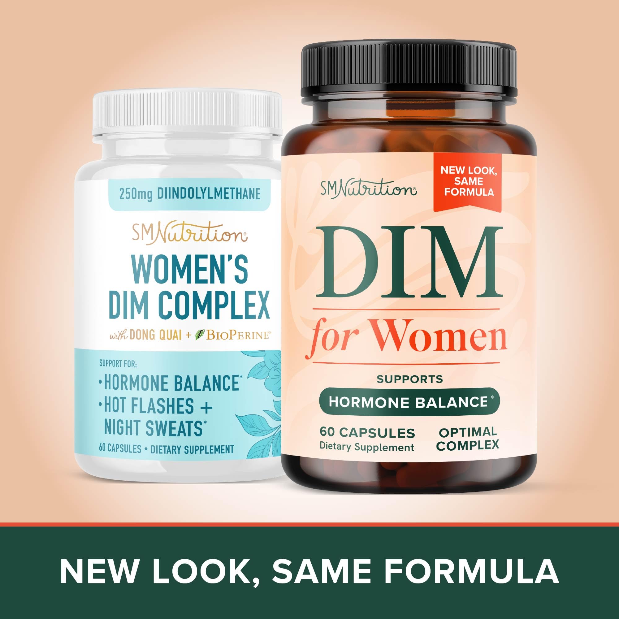 DIM Supplement for Women 250 mg | Estrogen Balance & Menopause Support | Gluten-Free | BioPerine | 60 Ct
