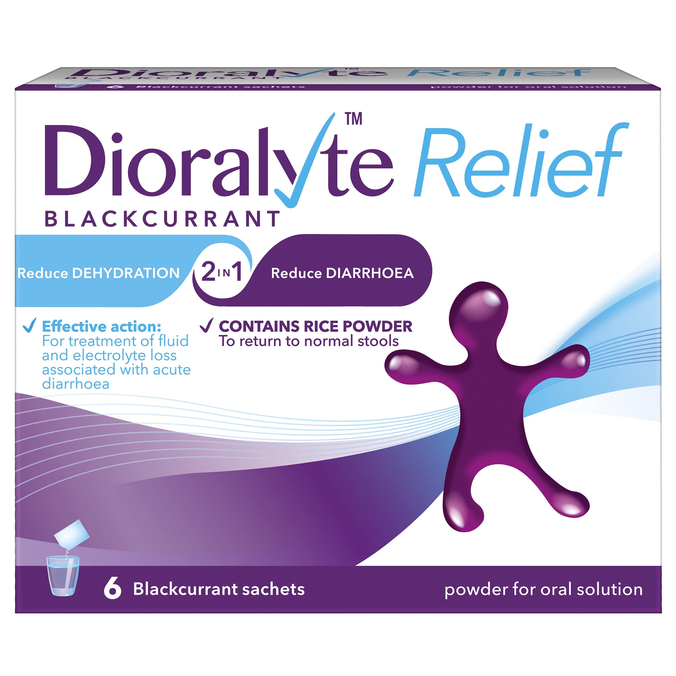 Dioralyte Blackcurrant Sachets 6 Pack – Rehydration & Electrolyte Replacement