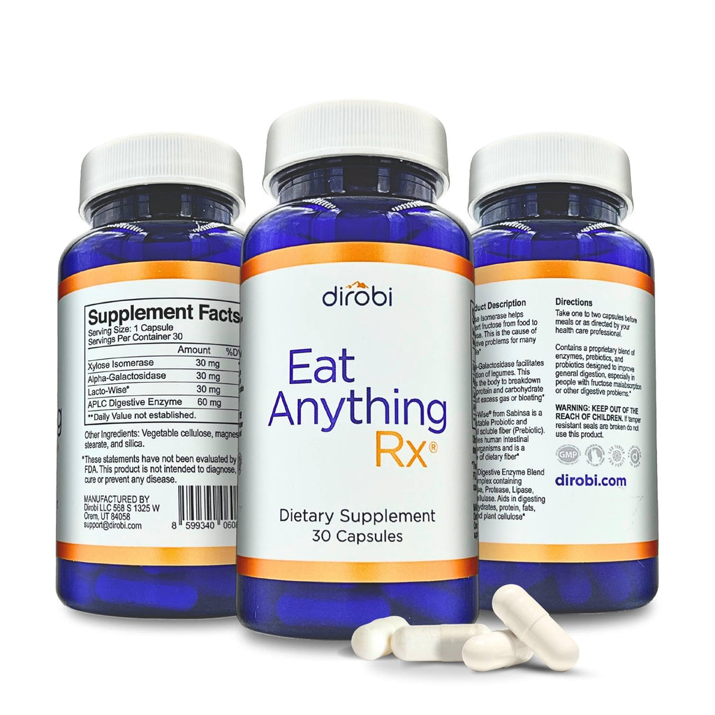 Dirobi Eat Anything Xylose Isomerase Enzymes – FODMAP Digestive Support (30 Capsules)