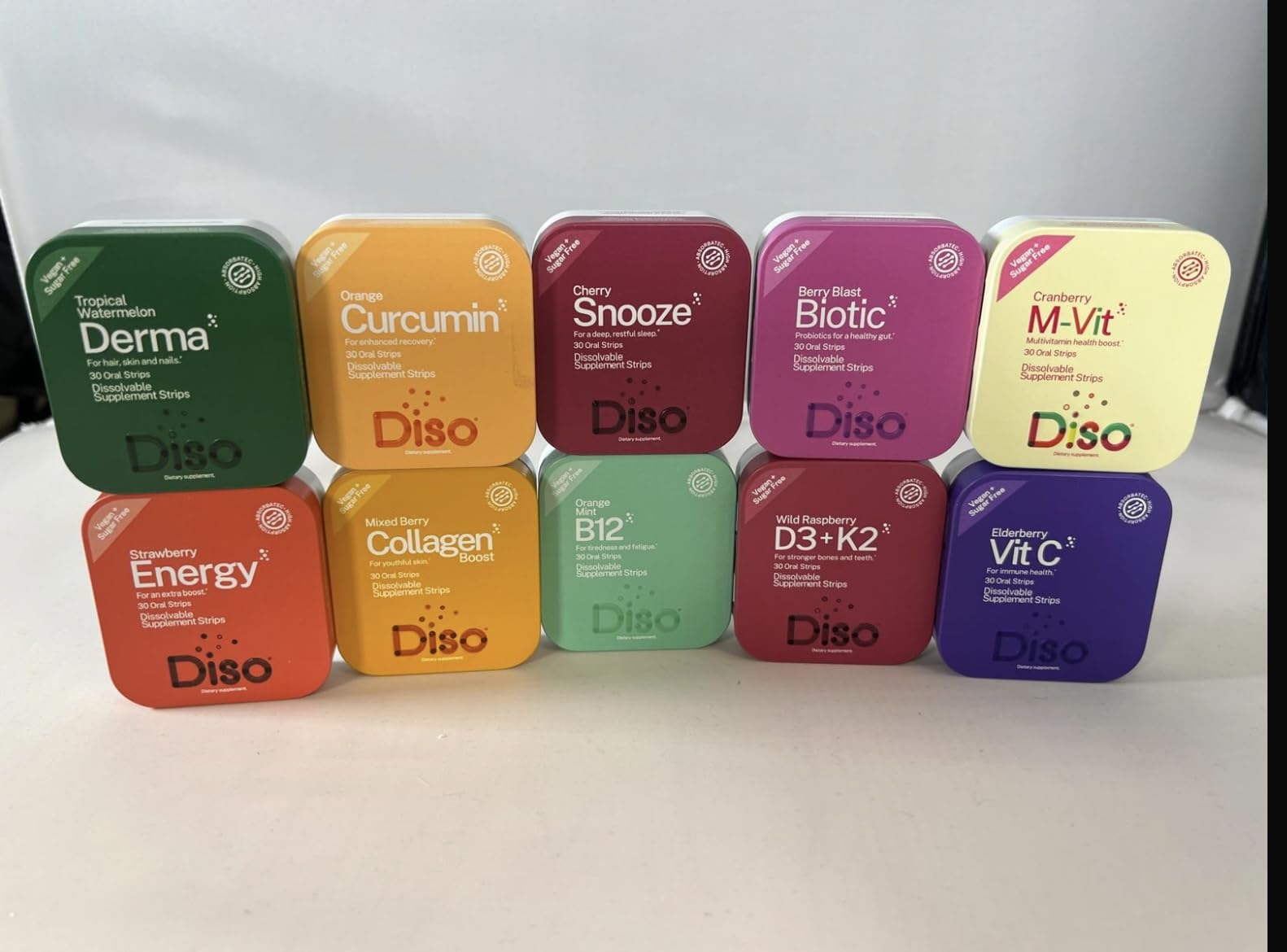 DISO Vitamin B12 Fast-Dissolving Strips | Orange Mint Flavor, 30 Strips