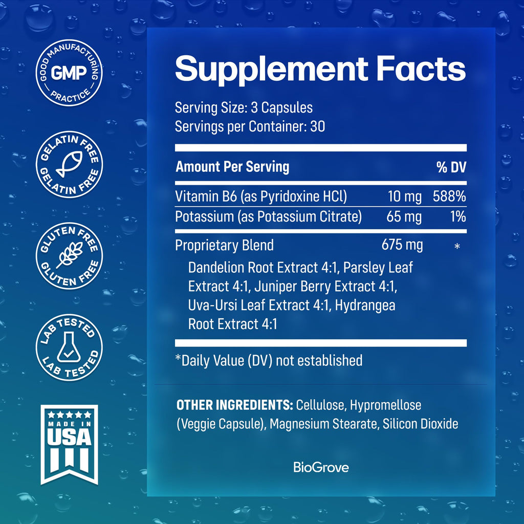 Water Pills for Swollen Feet & Legs – Easy-to-Swallow, Fast-Acting | Diulite