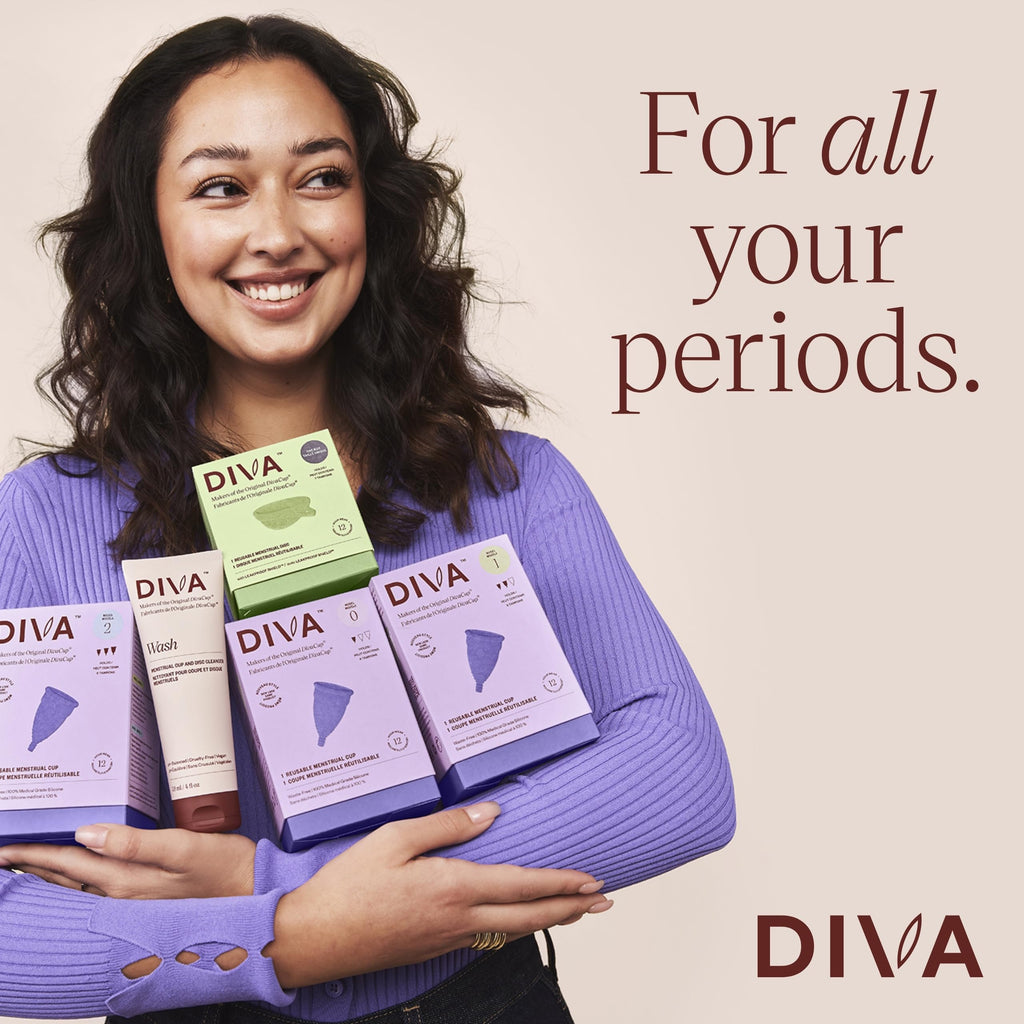 DIVA Cup Model 1 – Medical Grade Silicone Reusable Menstrual Cup for Medium to Heavy Flow | Up to 12 Hours