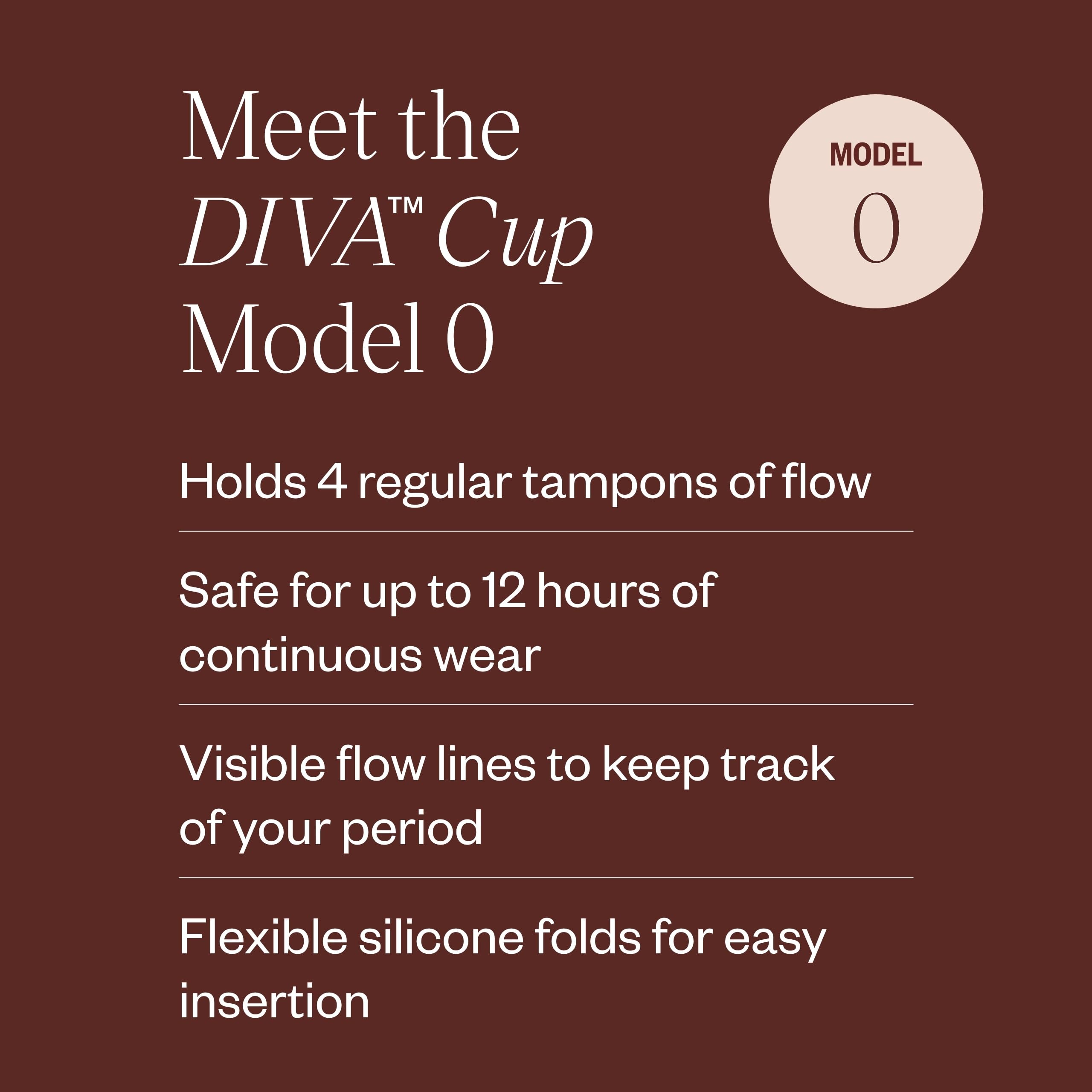 DIVA Cup Model 0 – Medical Grade Silicone Reusable Menstrual Cup