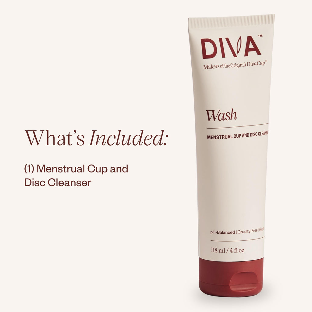 DIVA Wash: Plant-Based Menstrual Cup & Disc Cleanser — One-Drop Formula, Fresh Citrus (4 fl oz)