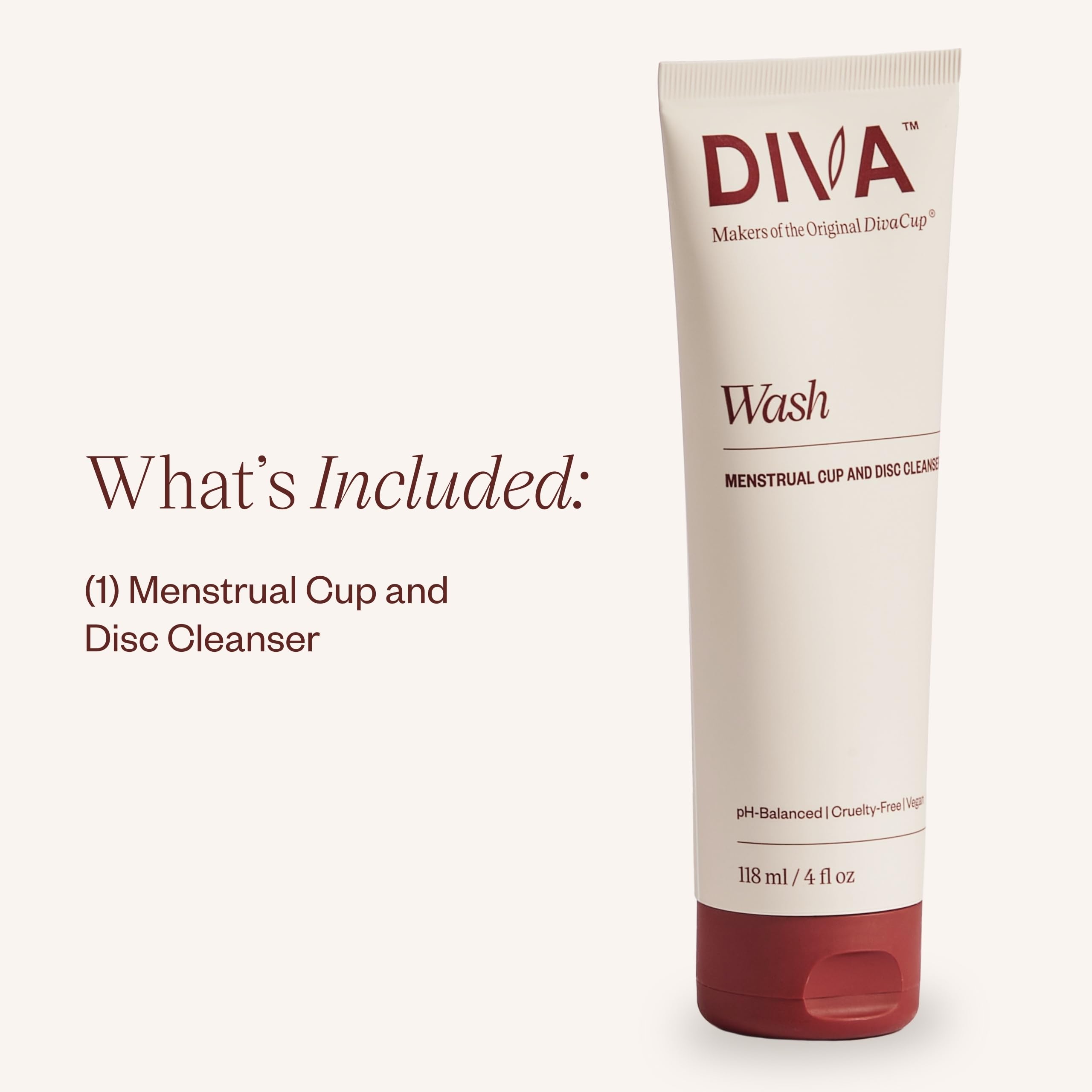 DIVA Wash: Plant-Based Menstrual Cup & Disc Cleanser — One-Drop Formula, Fresh Citrus (4 fl oz)