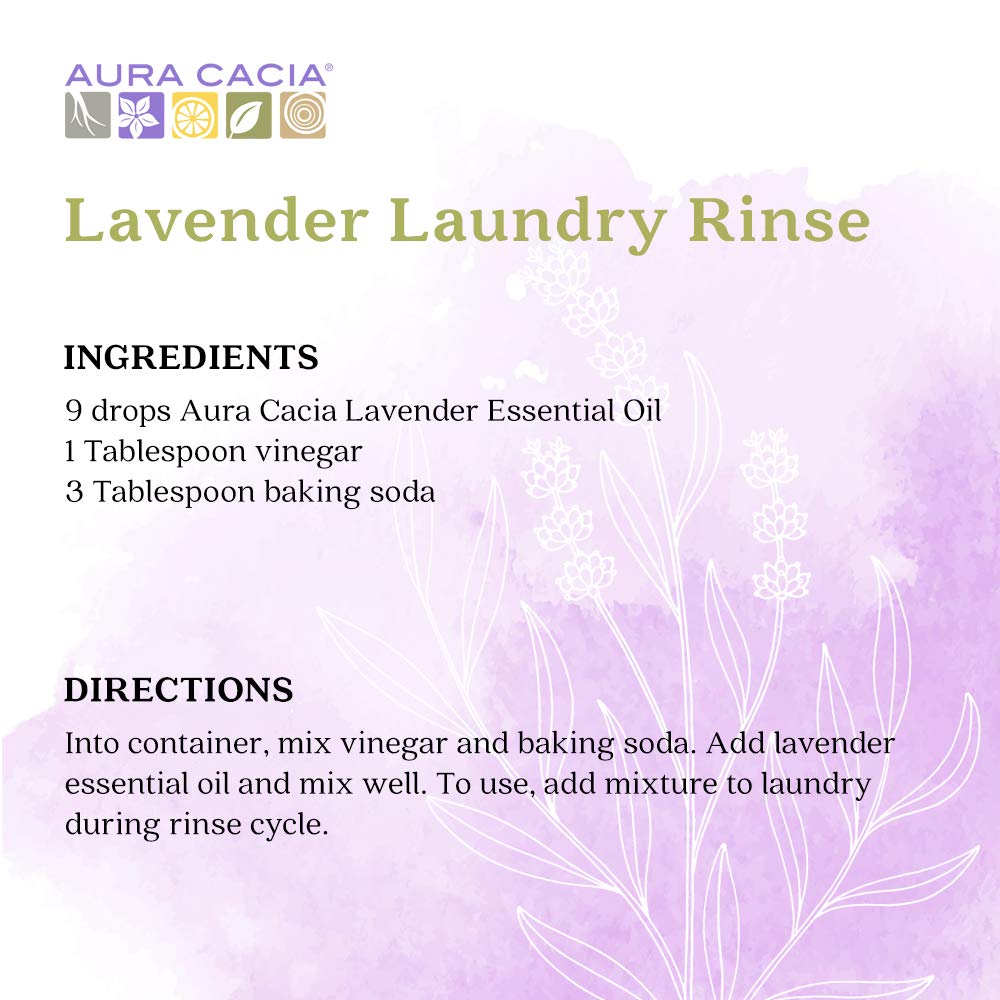 Aura Cacia Lavender Essential Oil 100% Pure Lavandula Angustifolia Oil – Aromatherapy for Diffusers, Body Care, Skincare, DIY Blends • 2 Fl Oz