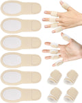DLMDLM 10Pcs Castor Oil Pack Wrap for Fingers - Self-Adhesive Reusable Cotton Finger Wraps