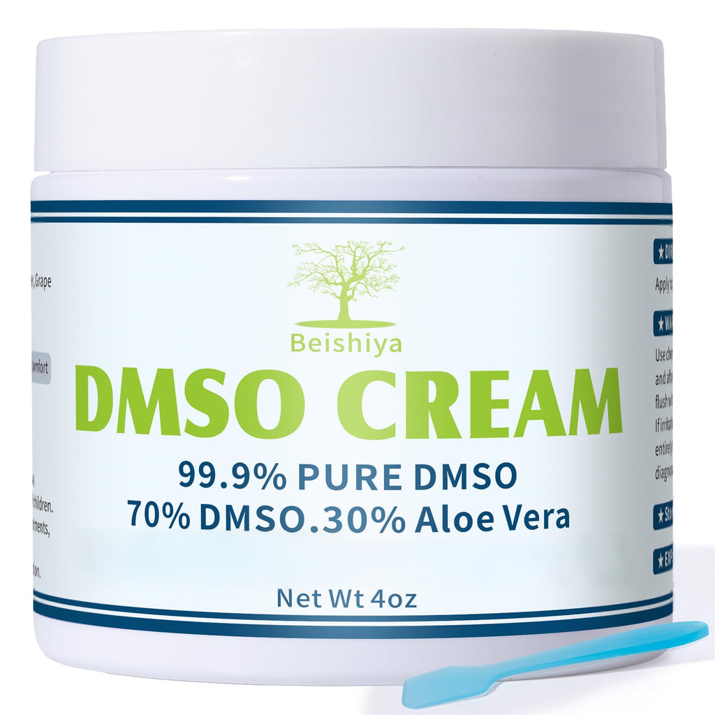 DMSO Cream 99.9% Pure DMSO & Aloe Vera – Low Odor, Non-Greasy, 4 oz