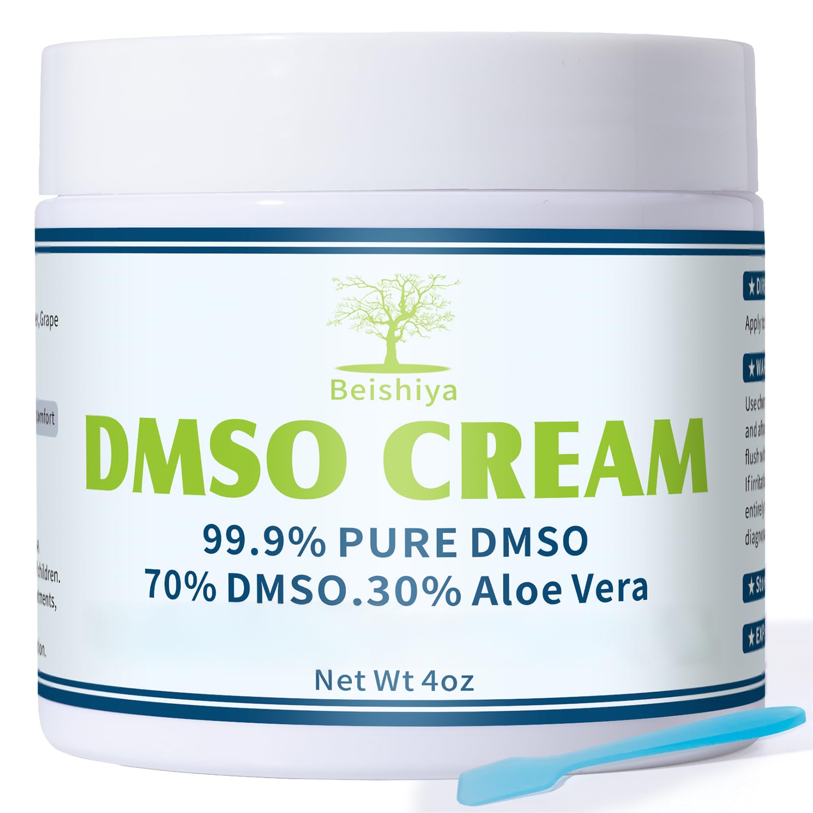DMSO Cream 99.9% Pure DMSO & Aloe Vera – Low Odor, Non-Greasy, 4 oz