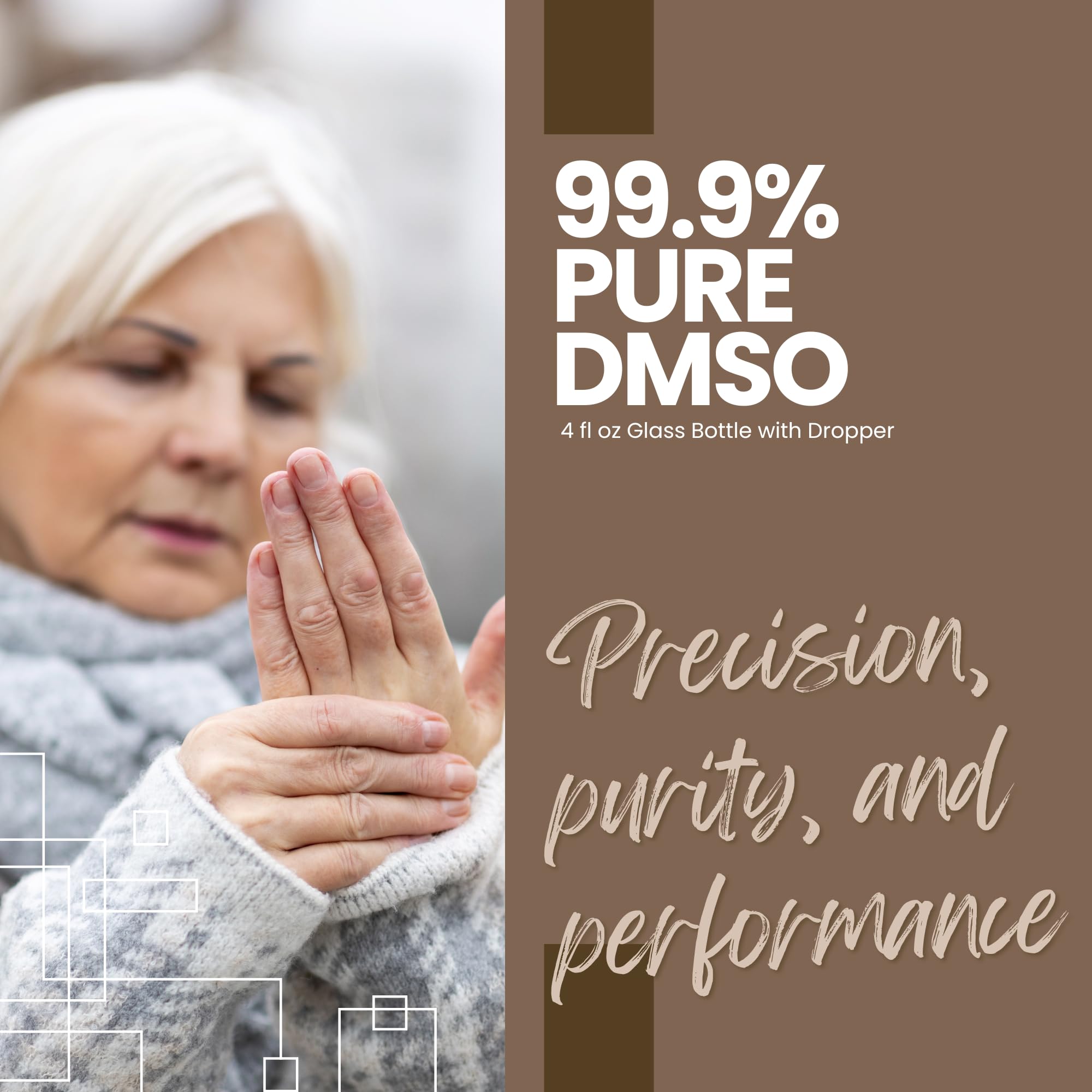 DMSO 4 fl oz (Dimethyl Sulfide) – Pharmaceutical-Grade 99.9% Purity, Low Odor, Amber Glass