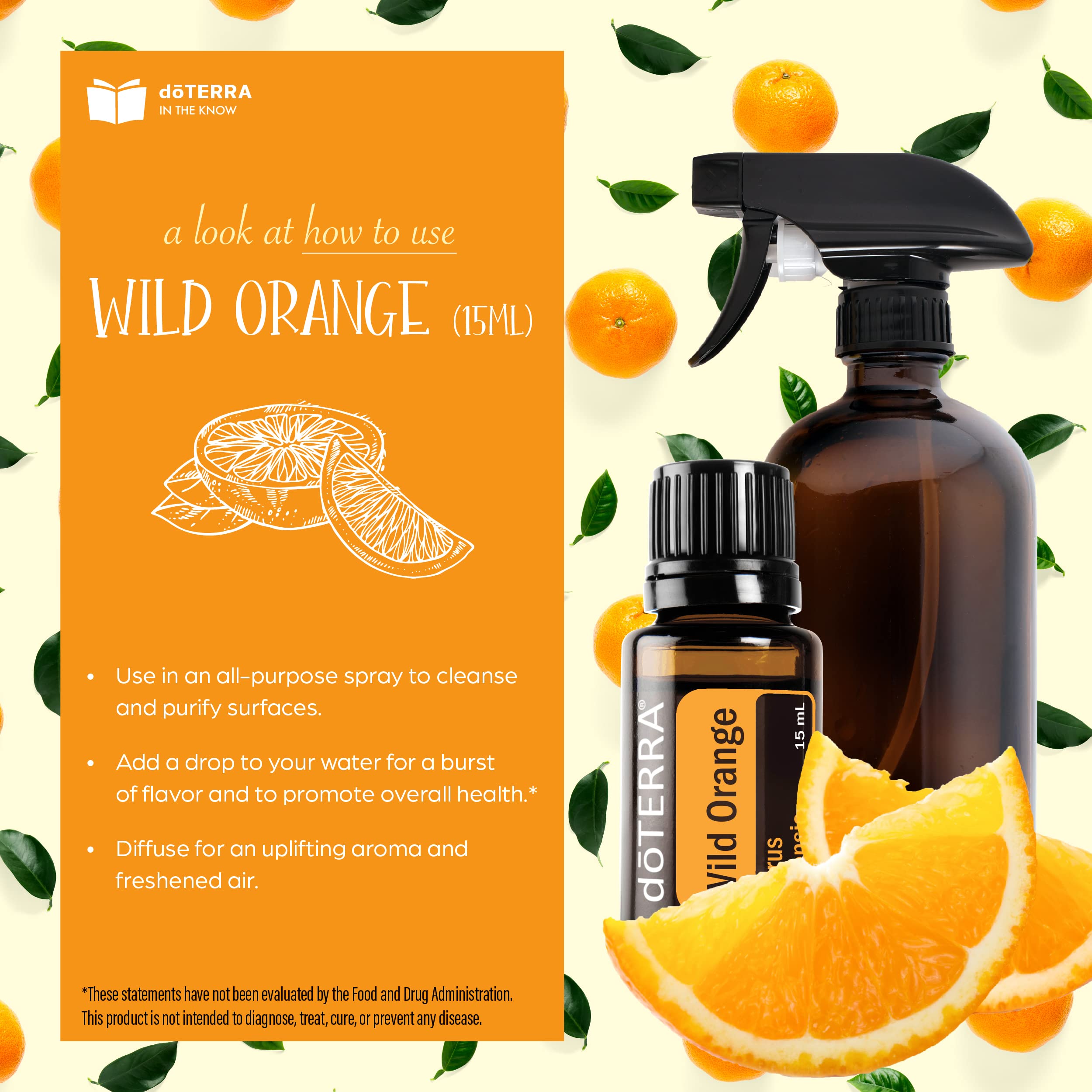 doTERRA Wild Orange Essential Oil - 15 mL | Pack of 1