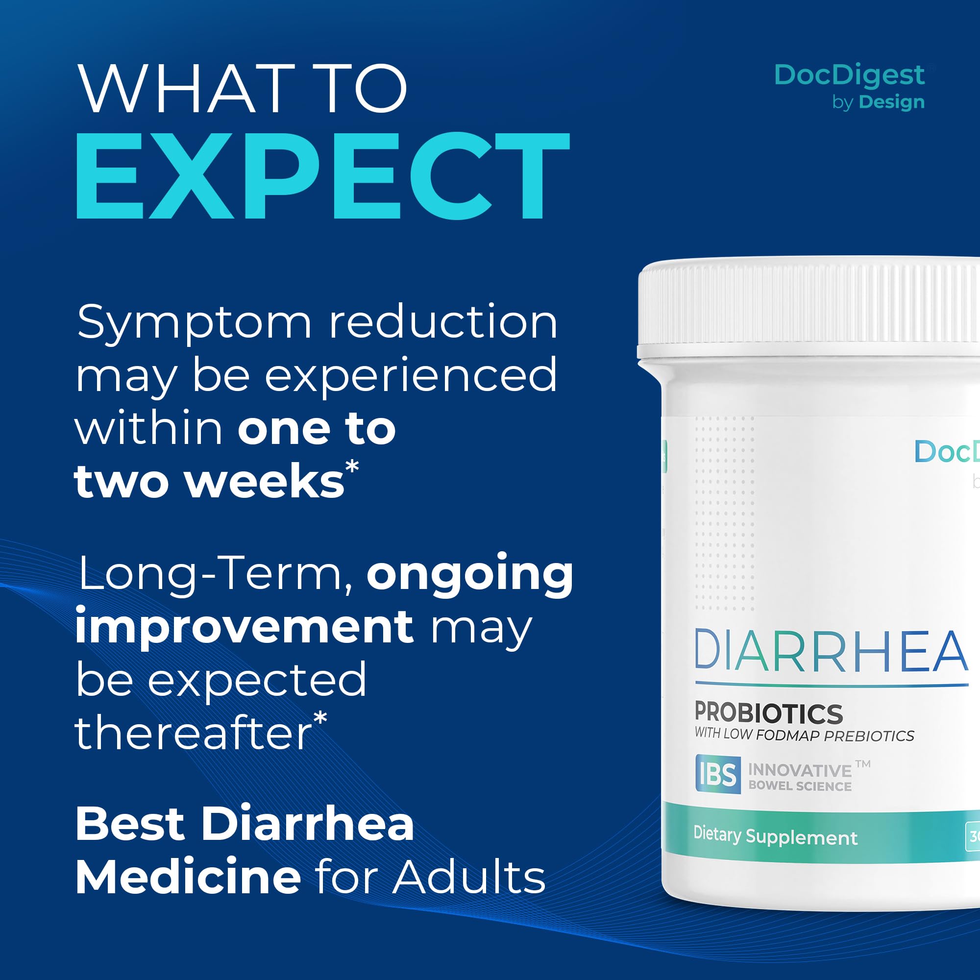 DocDigest by Design IBS Anti-Diarrhea Probiotic | Clinically Studied IBS-D Relief for Adults