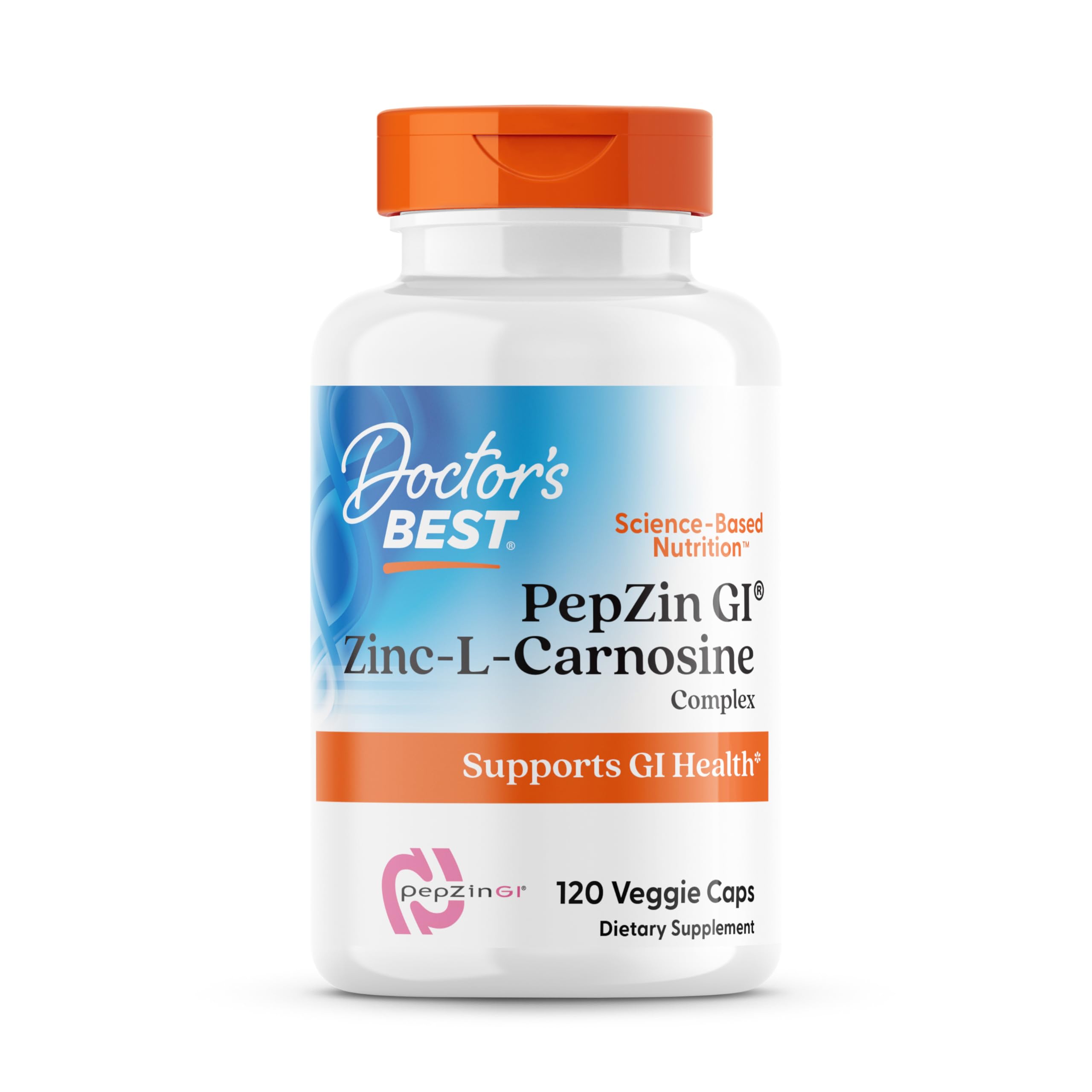 Doctor's Best PepZin GI Zinc-L-Carnosine Complex - Digestive Support, Non-GMO, Vegan, Gluten Free