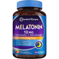 Doctor’s Recipes Melatonin 10 mg Fast Dissolve – 120 Tablets | Sleep Support, Non-GMO, Strawberry Flavor