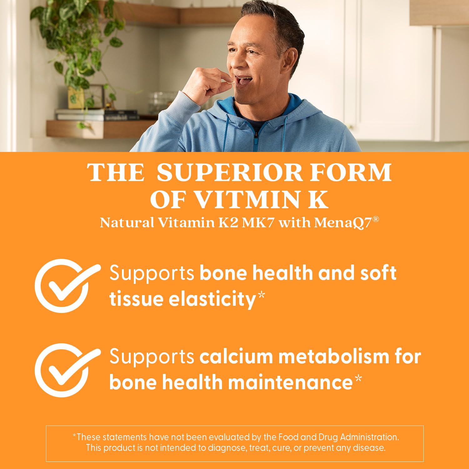 Doctor's Best Natural Vitamin K2 MK-7 Capsule (180 Ct) – Bone Health & Soft Tissue Elasticity