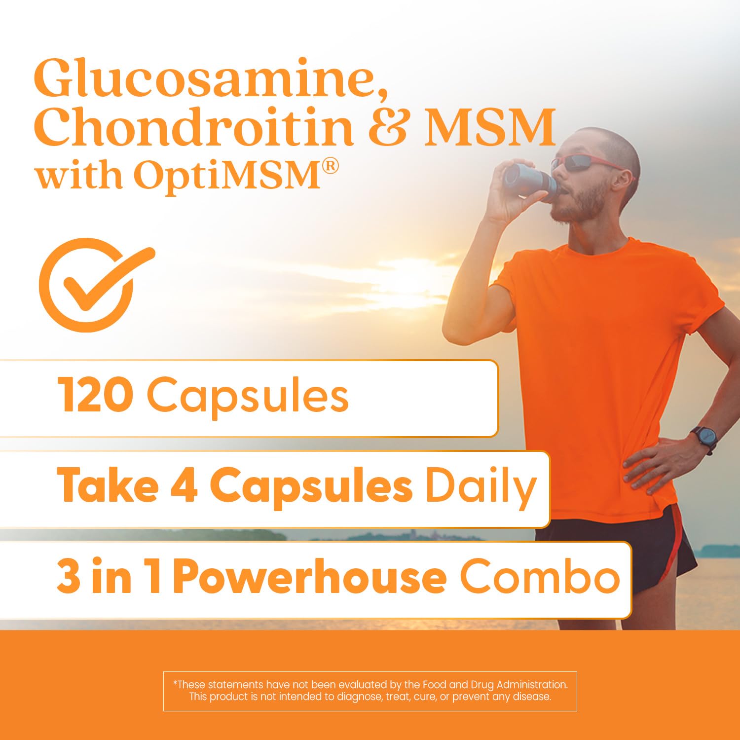 Doctor's Best Glucosamine Chondroitin MSM with OptiMSM | Joint Health Support