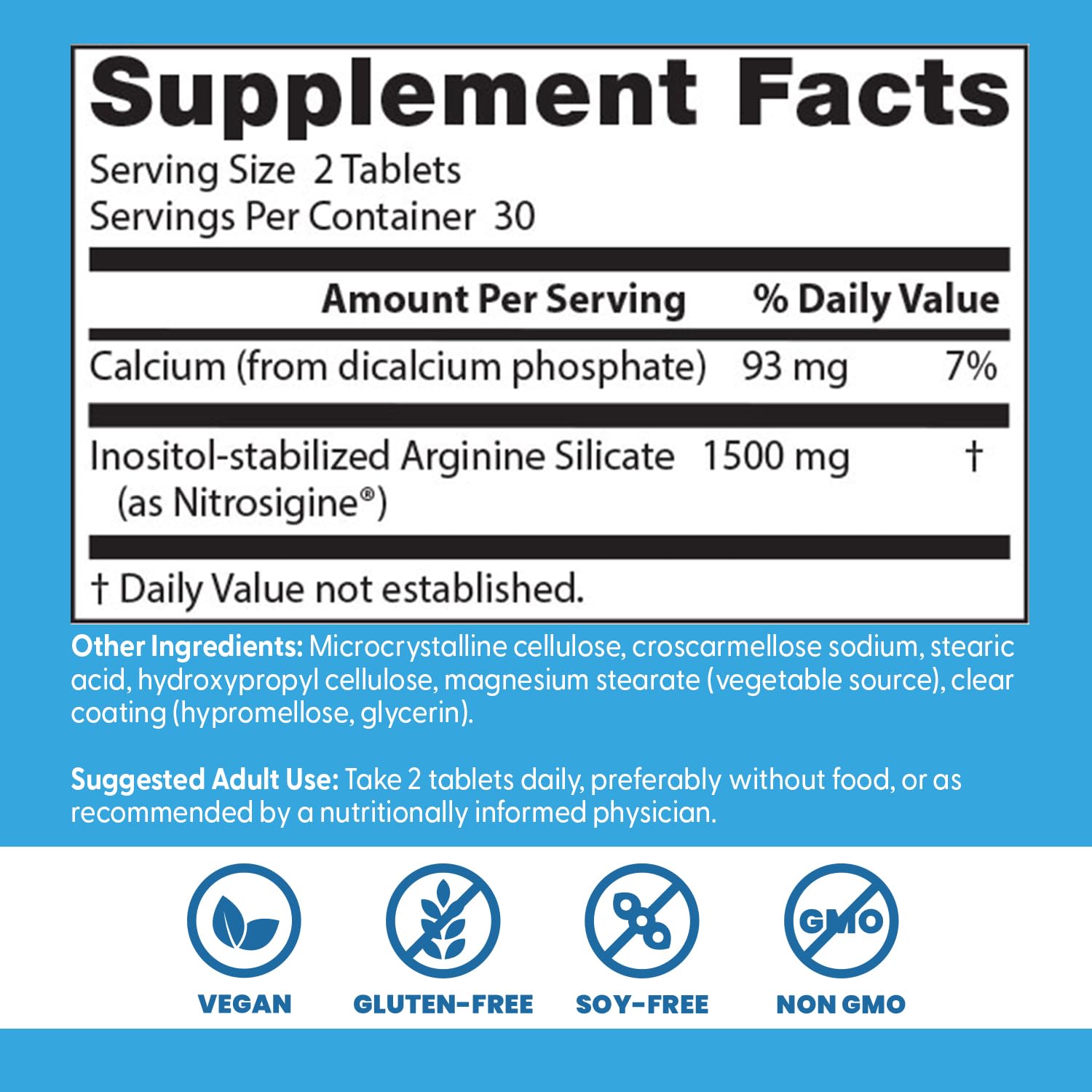 Doctor's Best Fast Acting Arginine Complex – Supports Cardiovascular Health – Non-GMO, Gluten Free, Soy Free, Vegan – 60 Tablets