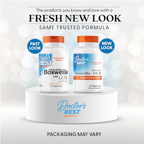 Doctor's Best BioAvailable Boswellia + UC-II – Joint Health, Non-GMO, Gluten Free, Soy Free