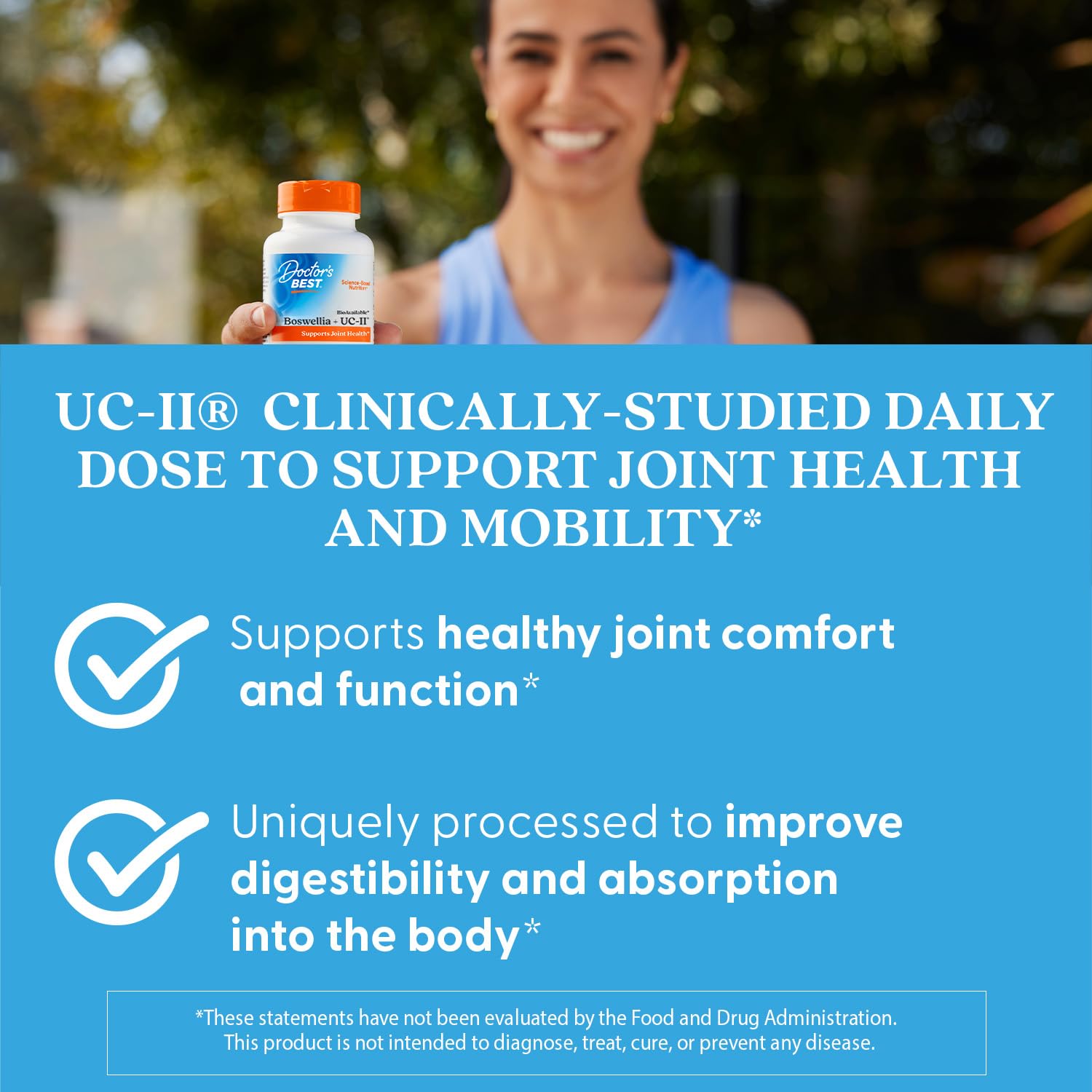 Doctor's Best BioAvailable Boswellia + UC-II – Joint Health, Non-GMO, Gluten Free, Soy Free