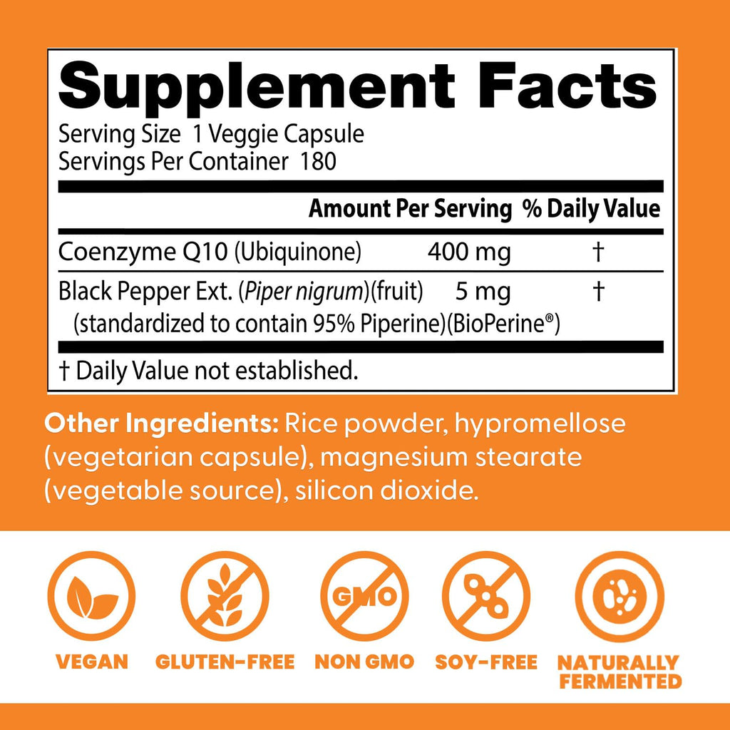 Doctor's Best High Absorption CoQ10 – Heart & Energy Support (Vegan)