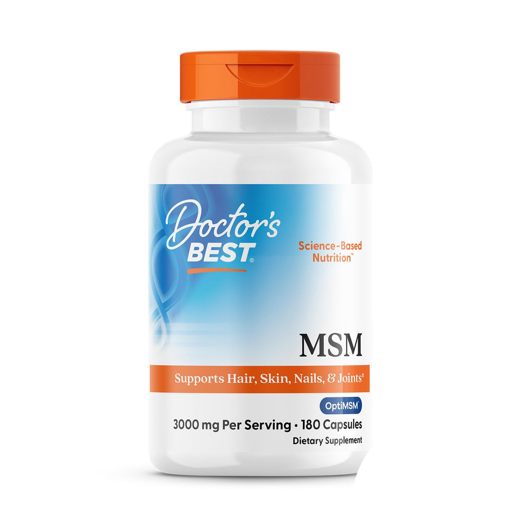 Doctors Best MSM – Supports Joints, Hair, Skin & Nails | Non-GMO, Gluten Free | 3000 mg Per Serving