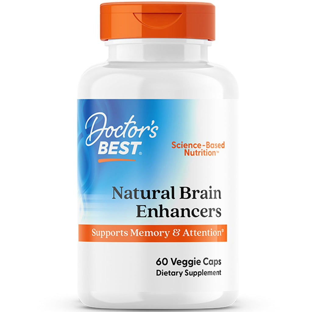 Doctors Best Natural Brain Enhancers with AlphaSize + SerinAid – Supports Memory & Attention (Non-GMO, Gluten Free, Vegan) 60 Veggie Caps