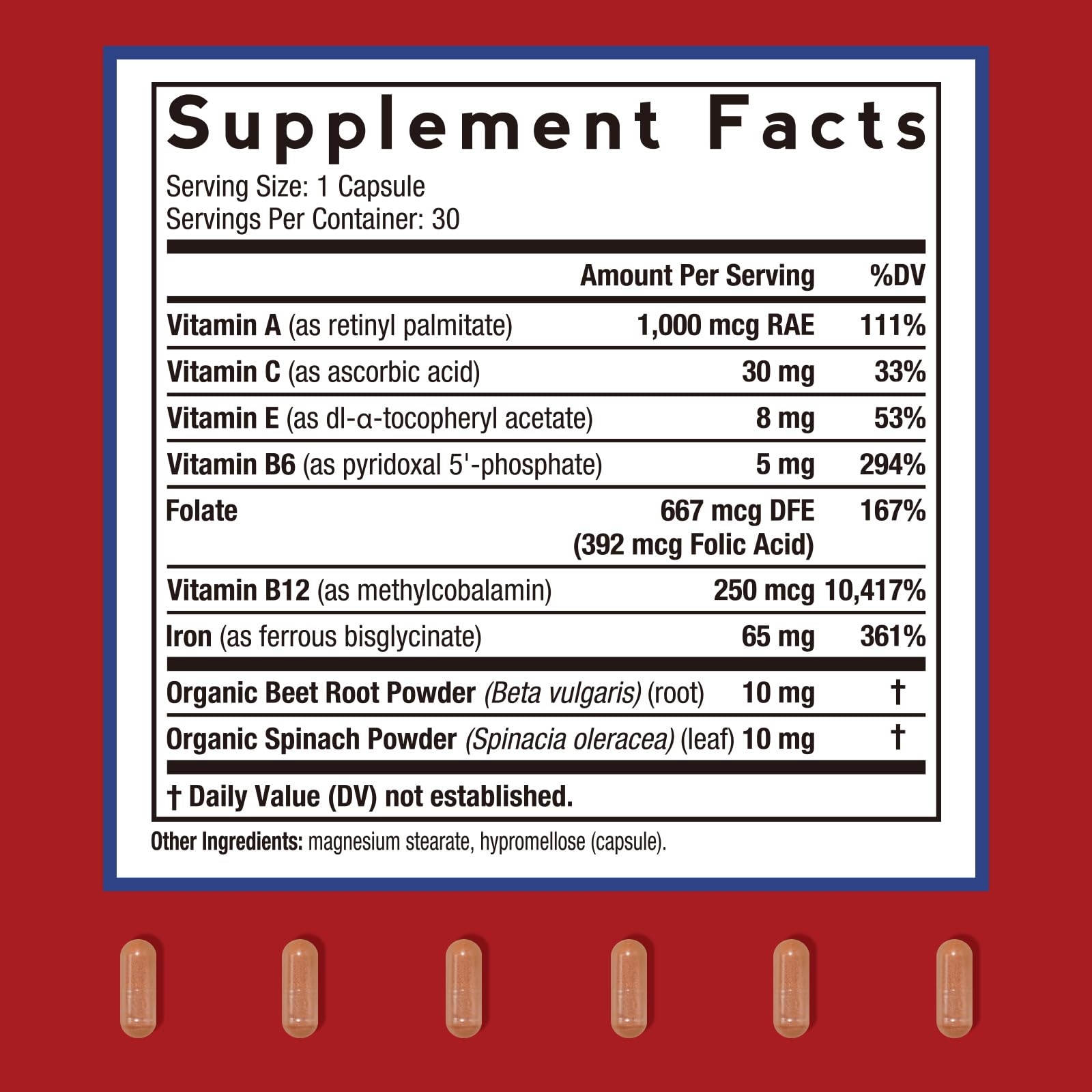 Doctor's Recipes Iron Supplement for Women – 65 mg Iron Bisglycinate, Vegan