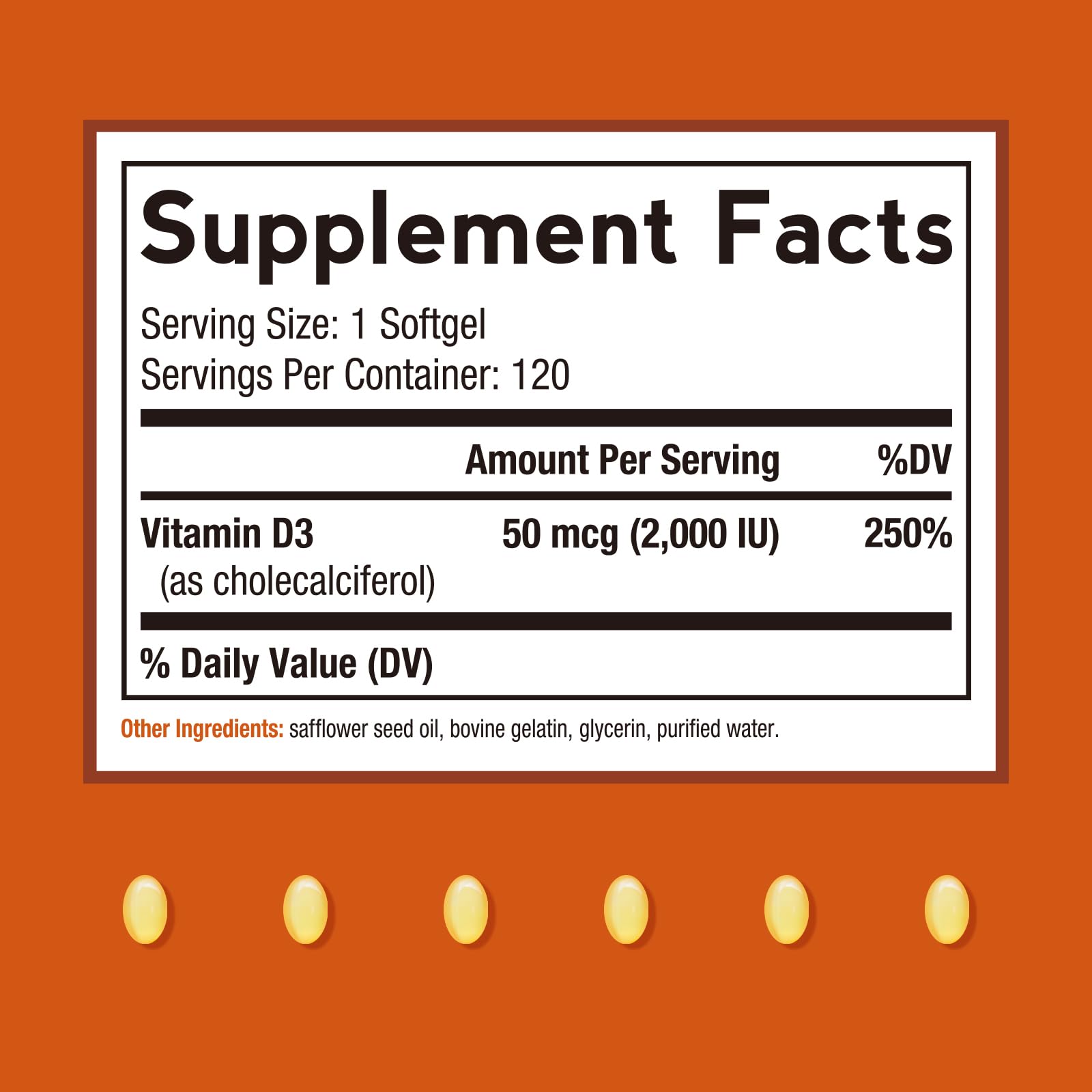 Doctor's Recipes Vitamin D3 2000 IU – 120 Softgels, Non-GMO