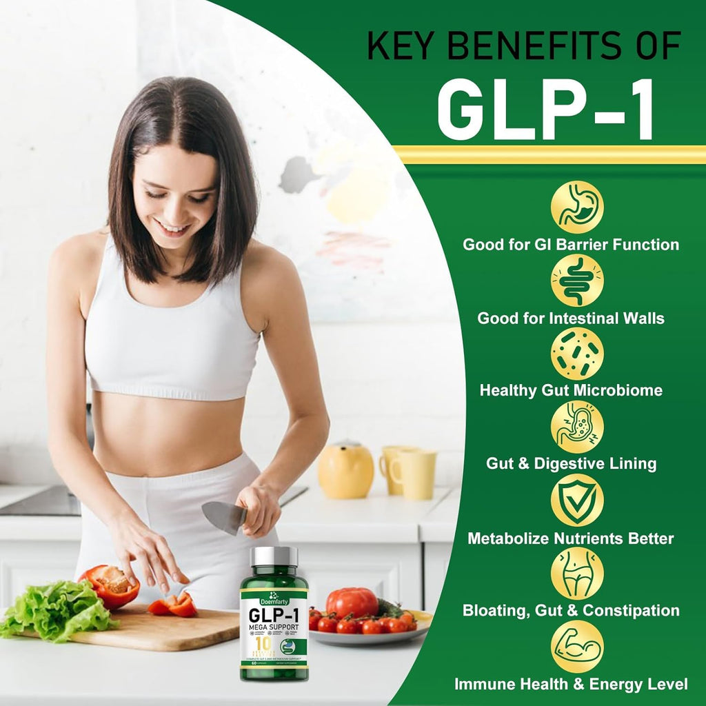 doemfarty GLP-1 Probiotic – GLP-Activate with 10B CFU, 60 Capsules
