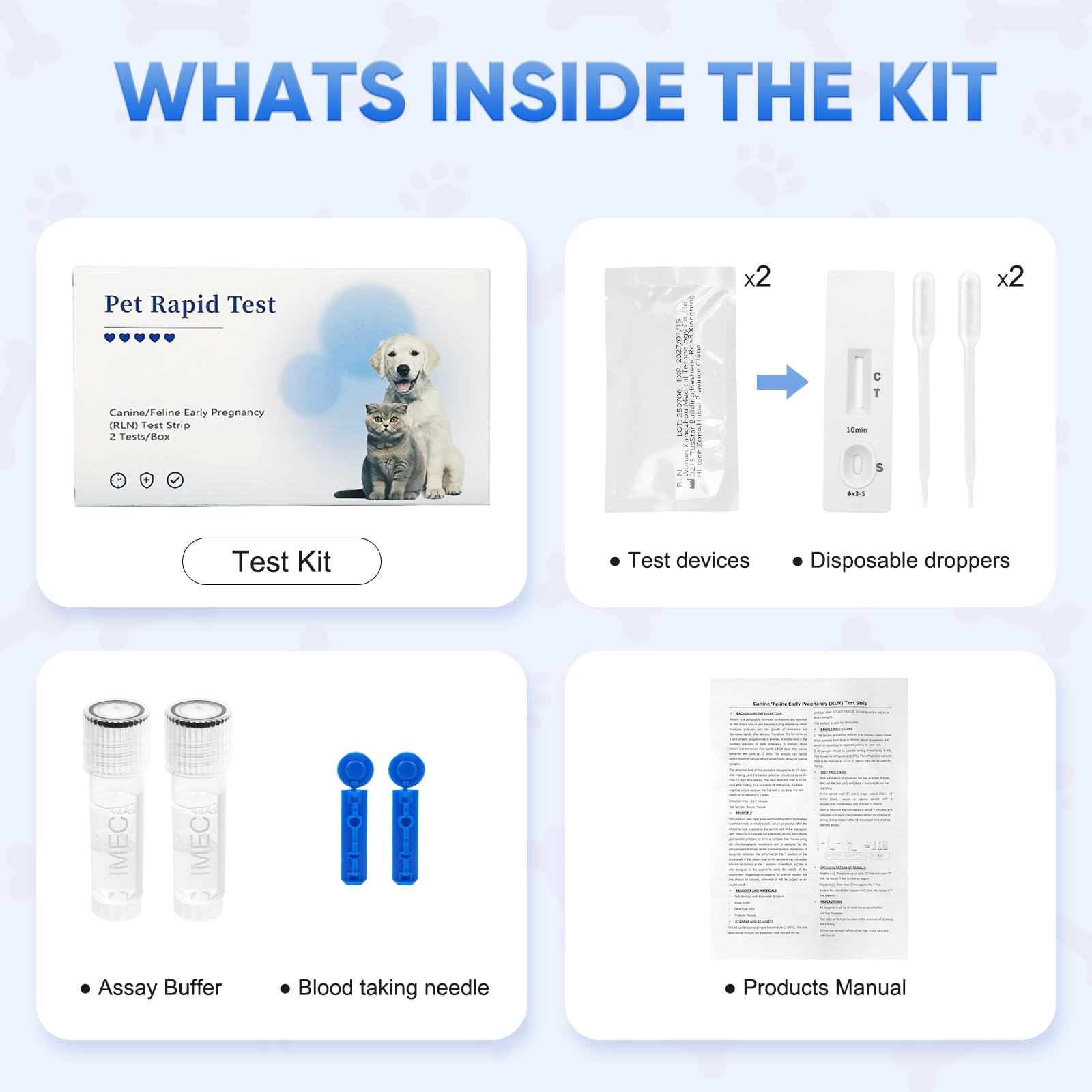 Dog & Cat Pregnancy Test Kit – 5-10 Min Results, High Accuracy