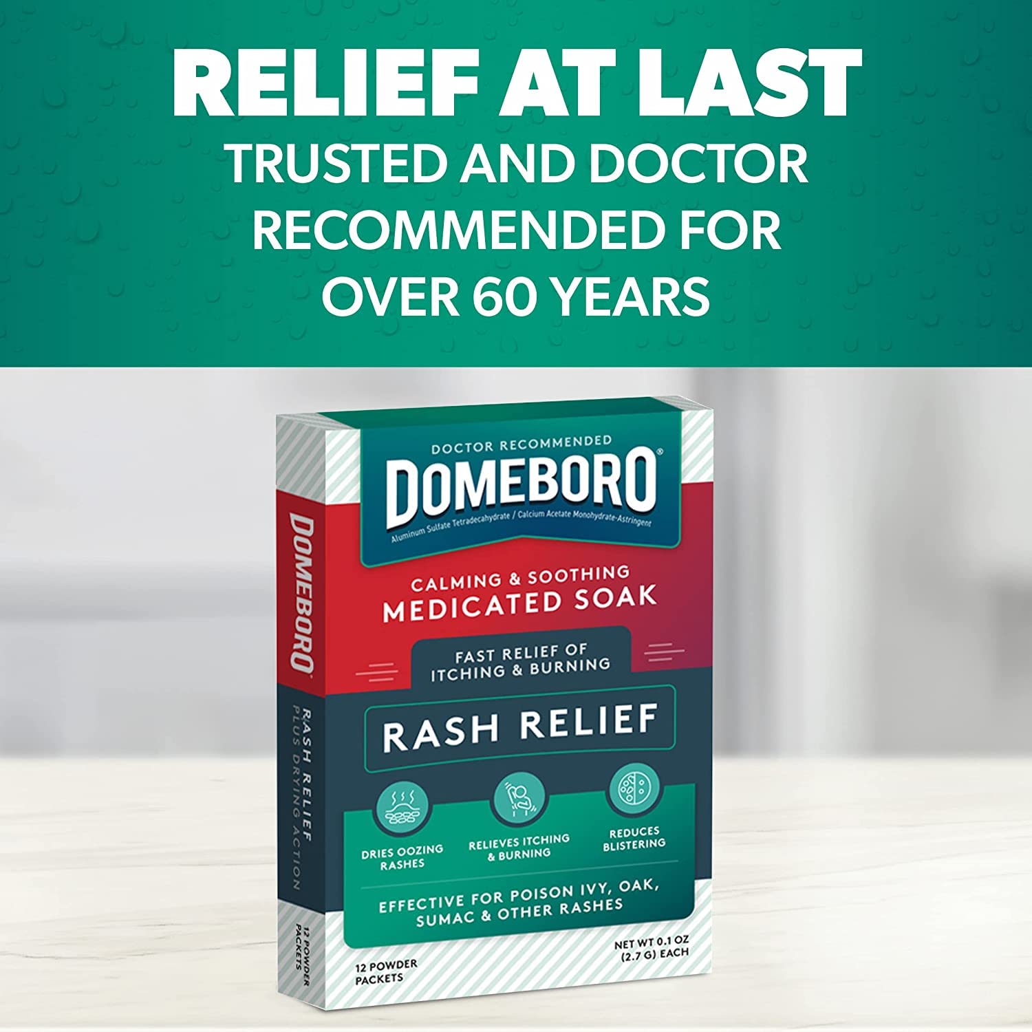 Domeboro Powder Packette 12EA Bayer Corporation - Medicated Skin Relief