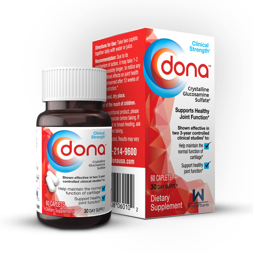 Dona Crystalline Glucosamine Sulfate 750 mg – Joint Support (2 Pack)