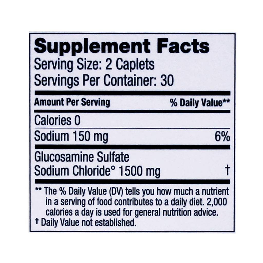 DONA Crystalline Glucosamine Sulfate 750 mg – Joint Health & Knee Comfort, 60 Count