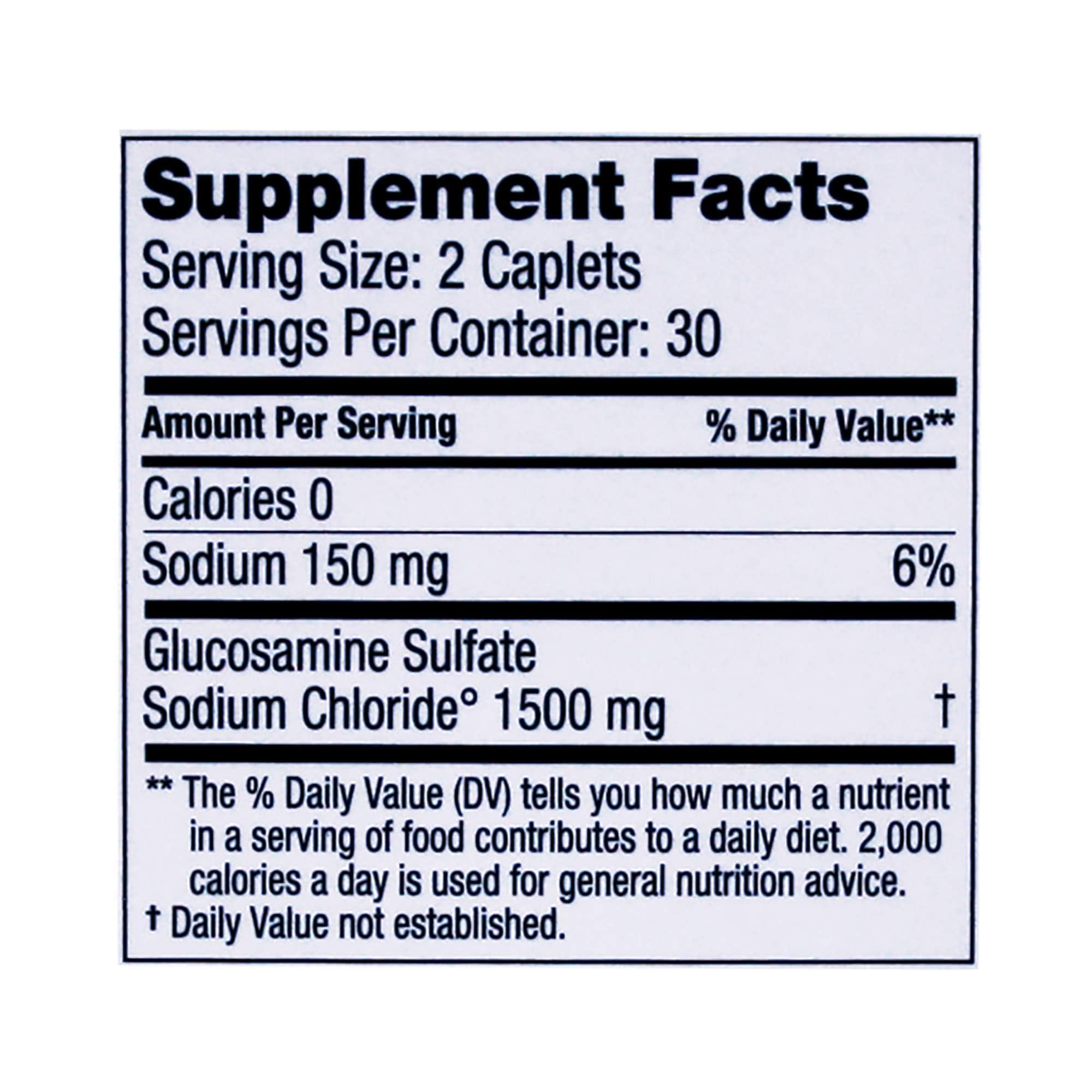 DONA Crystalline Glucosamine Sulfate 750 mg – Joint Health & Knee Comfort, 60 Count