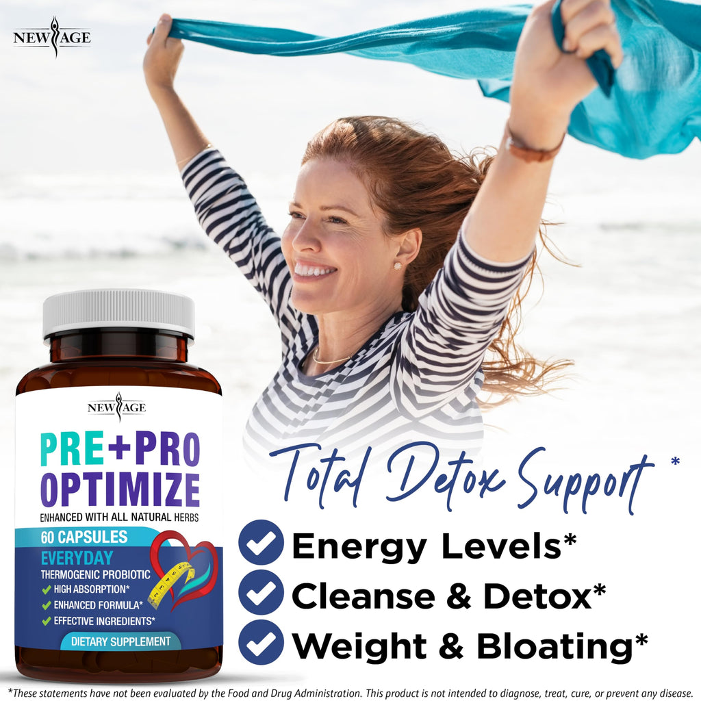 NEW AGE Pro Optimize Probiotics for Women - 70B CFU, Menopause Support, Dong Quai Pack of 3